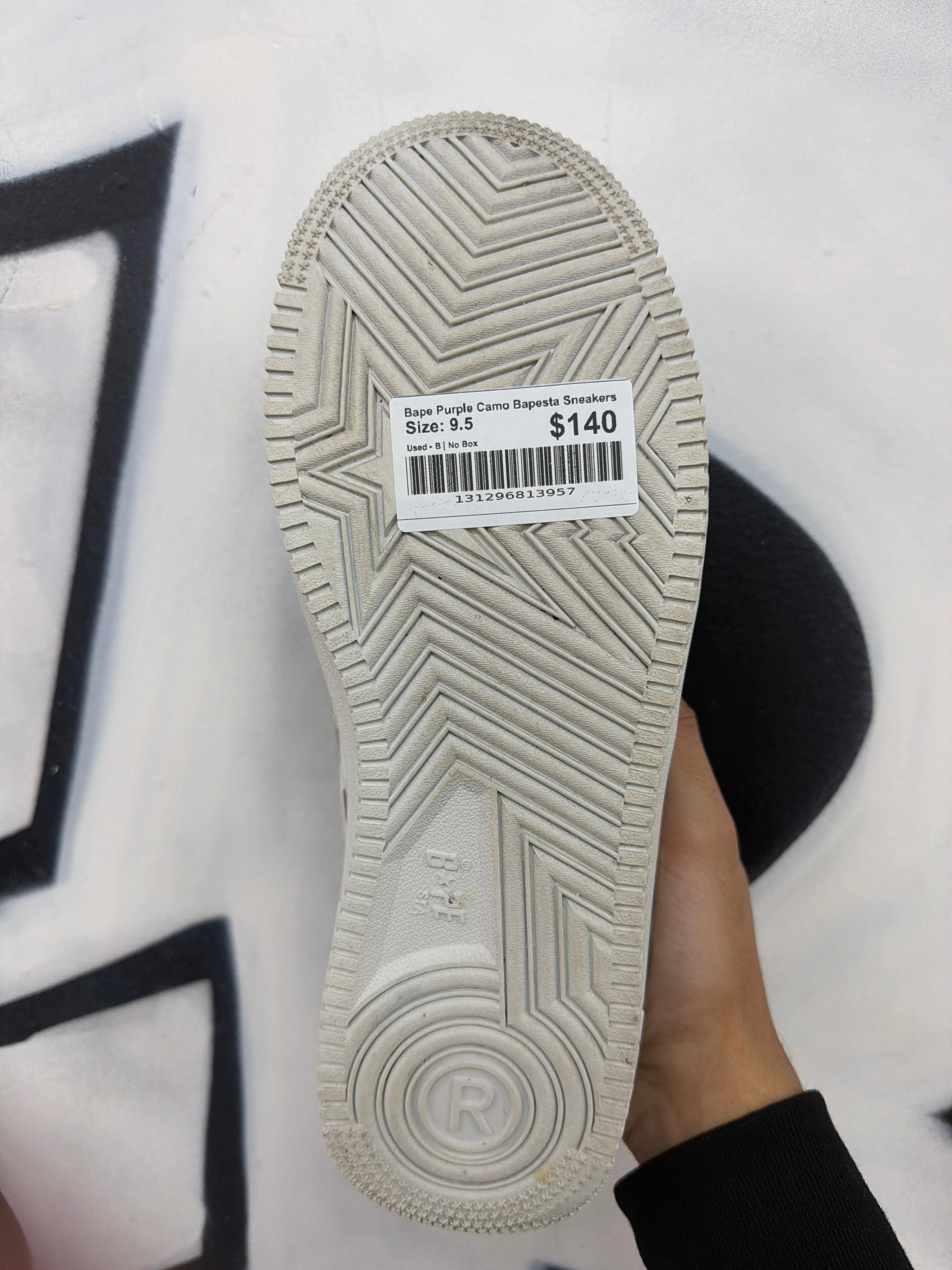 Bape Purple Camo Bapesta Sneakers