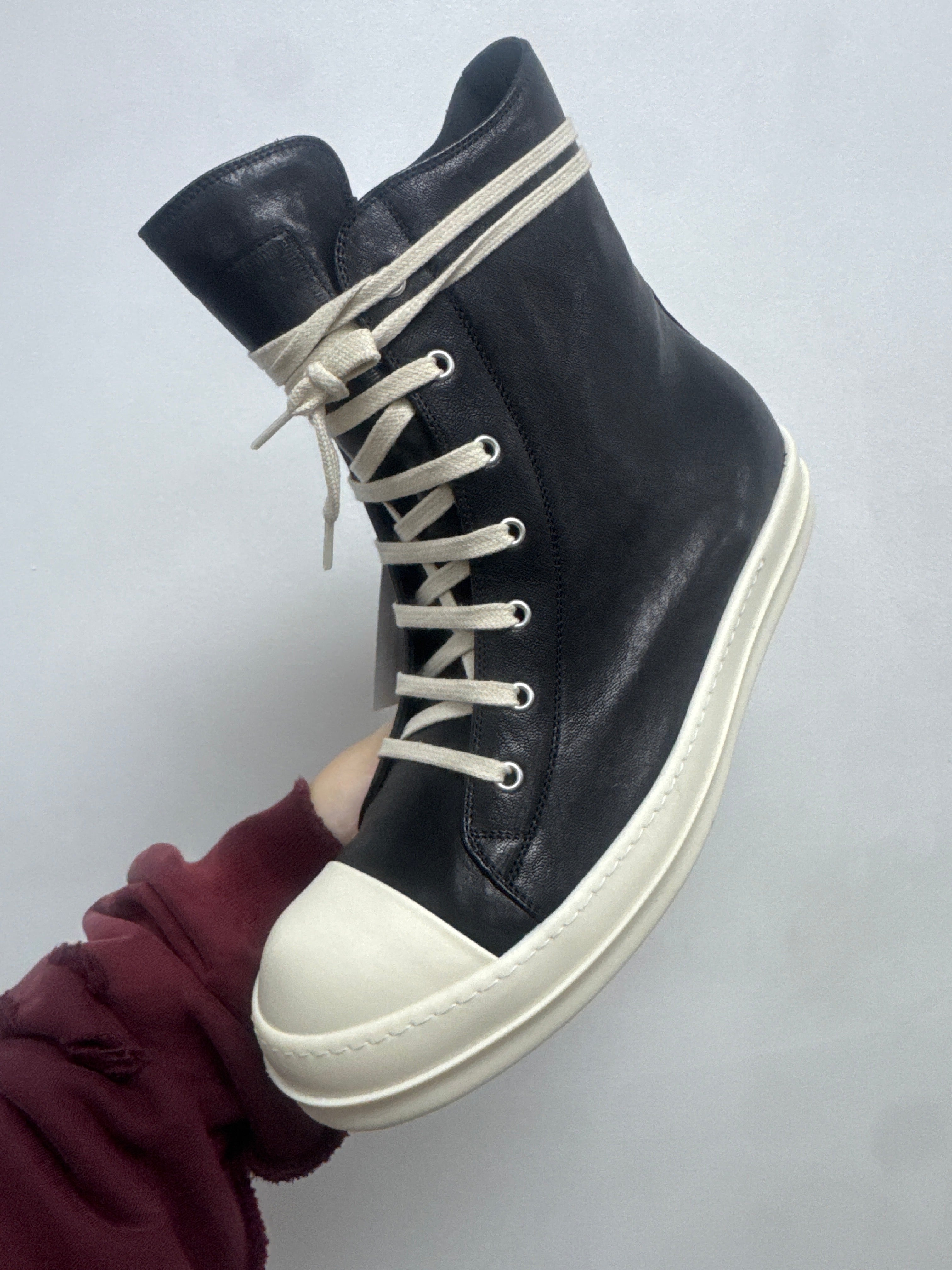 Rick Owens Black Ramone High Sneakers