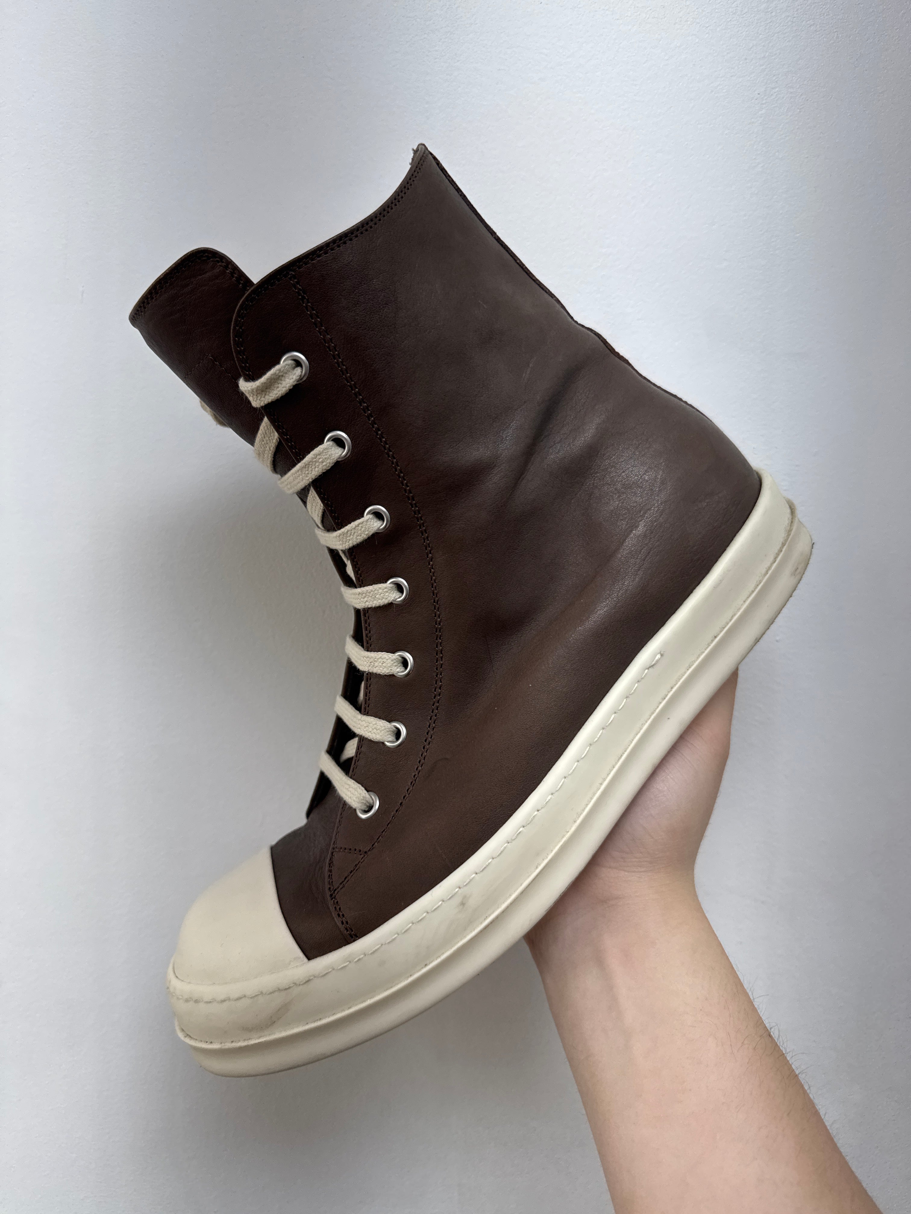 Rick Owens Mainline Ramone High 'Saddle' Sneakers