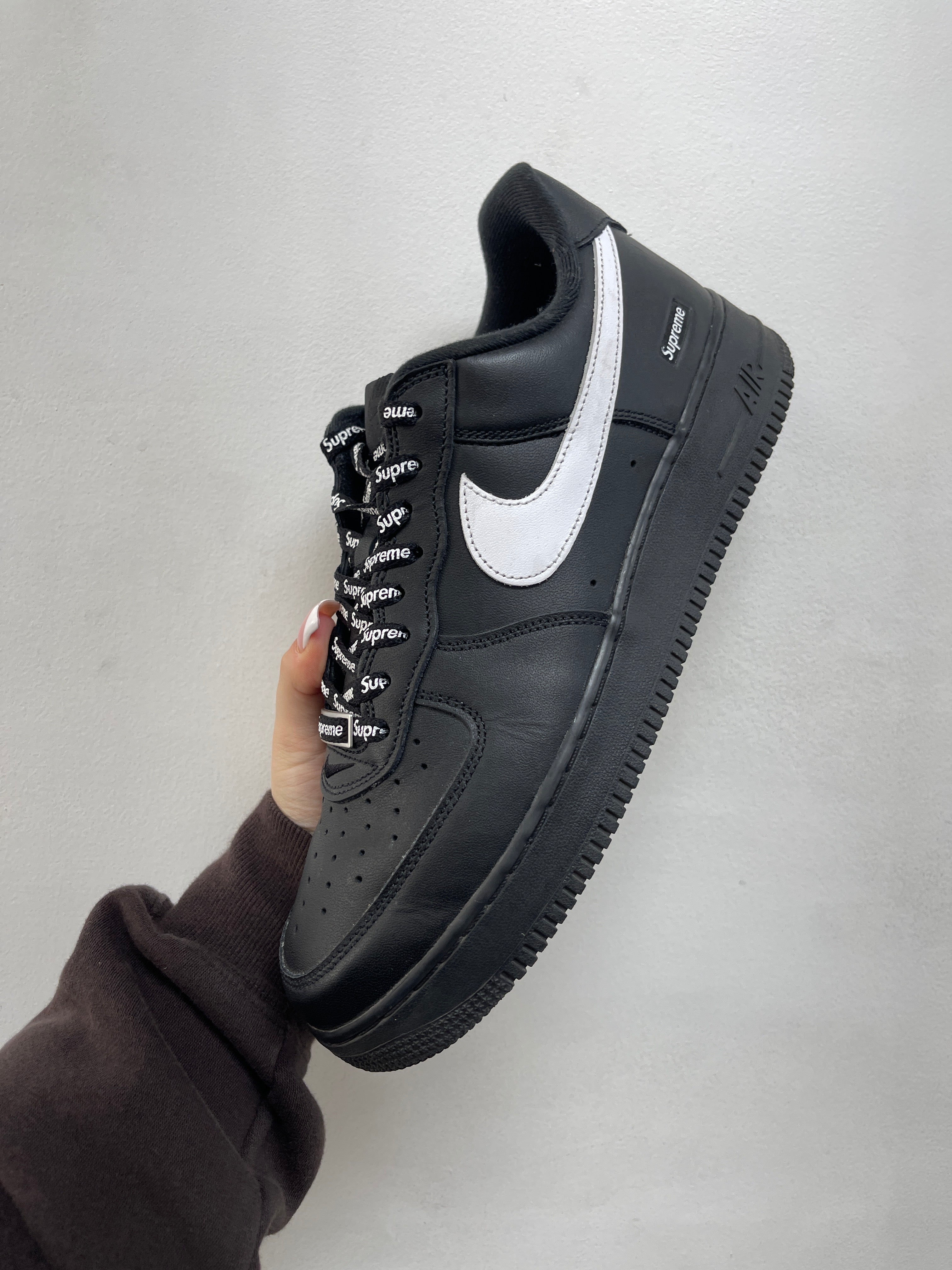 Supreme Nike AF1 Black White Sneakers