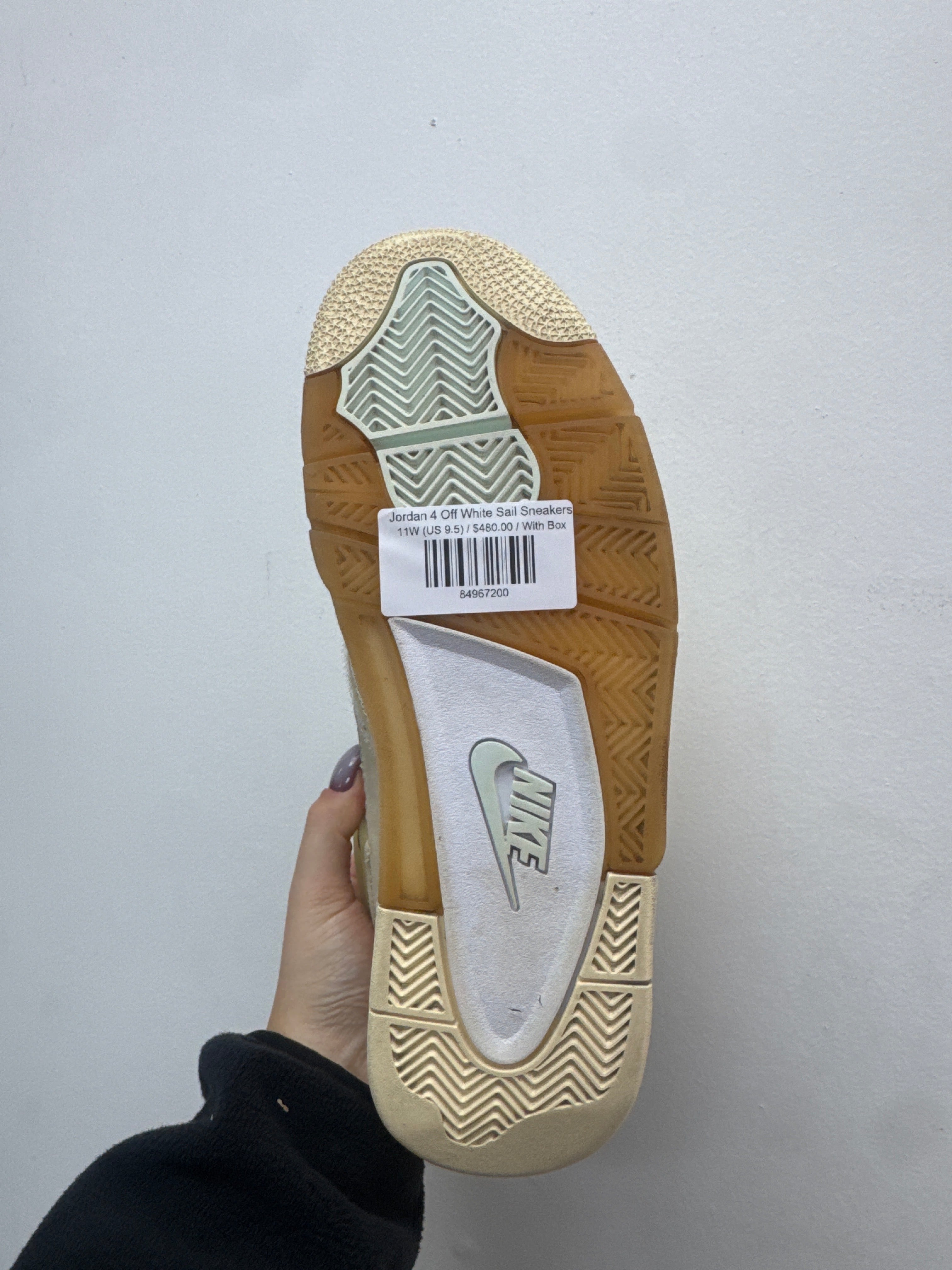 Jordan 4 Off White Sail Sneakers