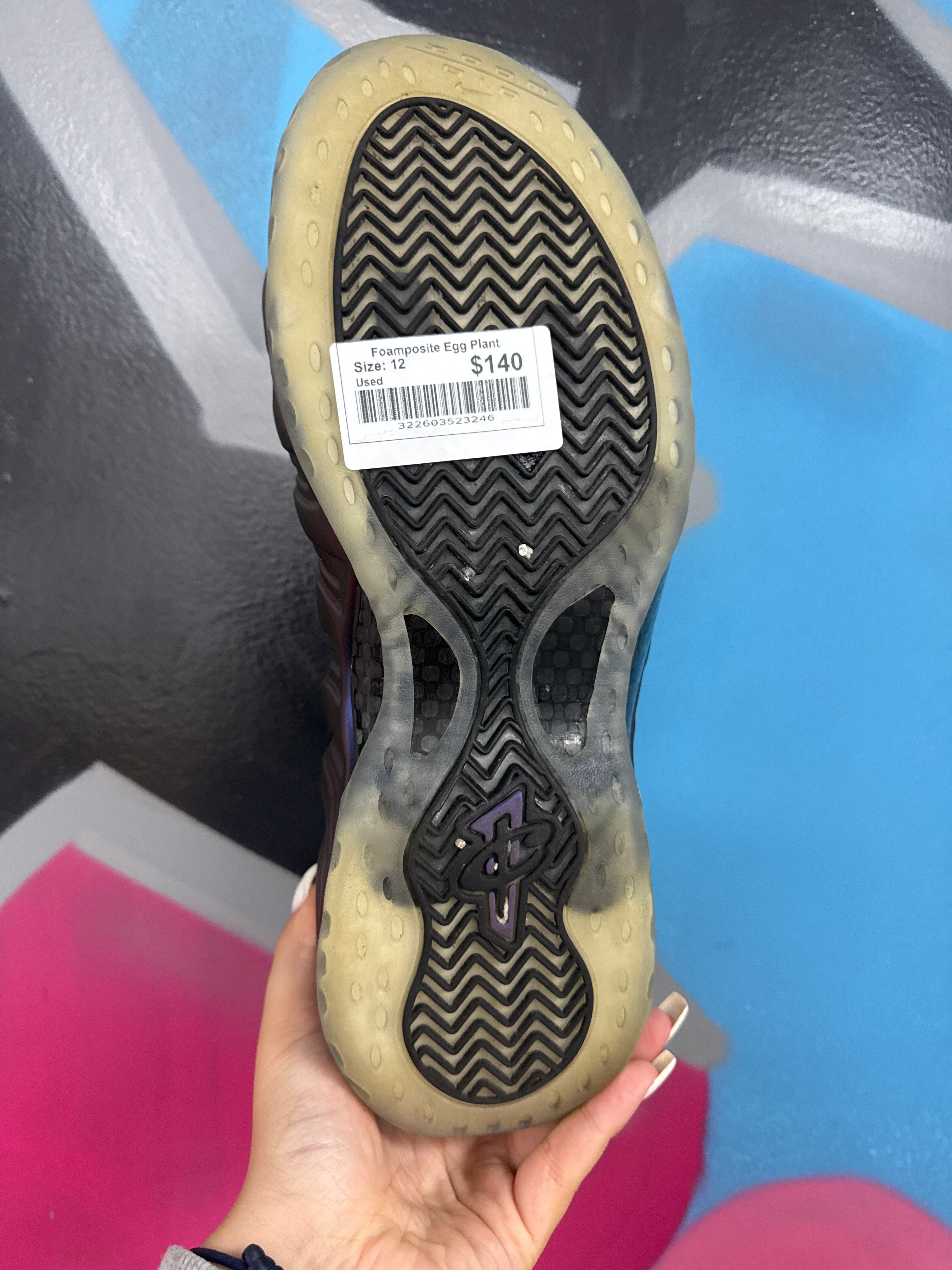 Foamposite Egg Plant  Used No Box