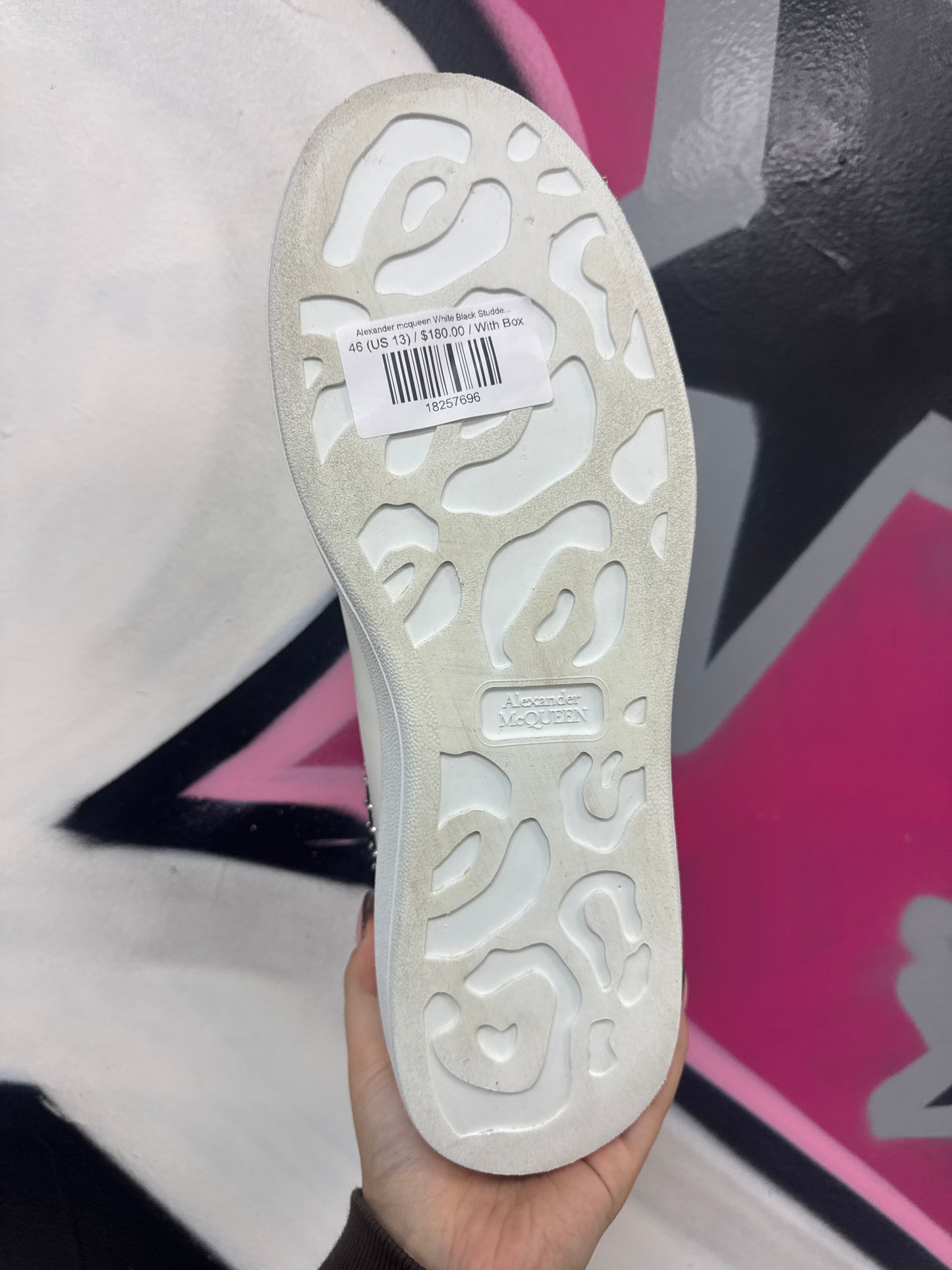 Alexander mcqueen White Black Studded Sneakers