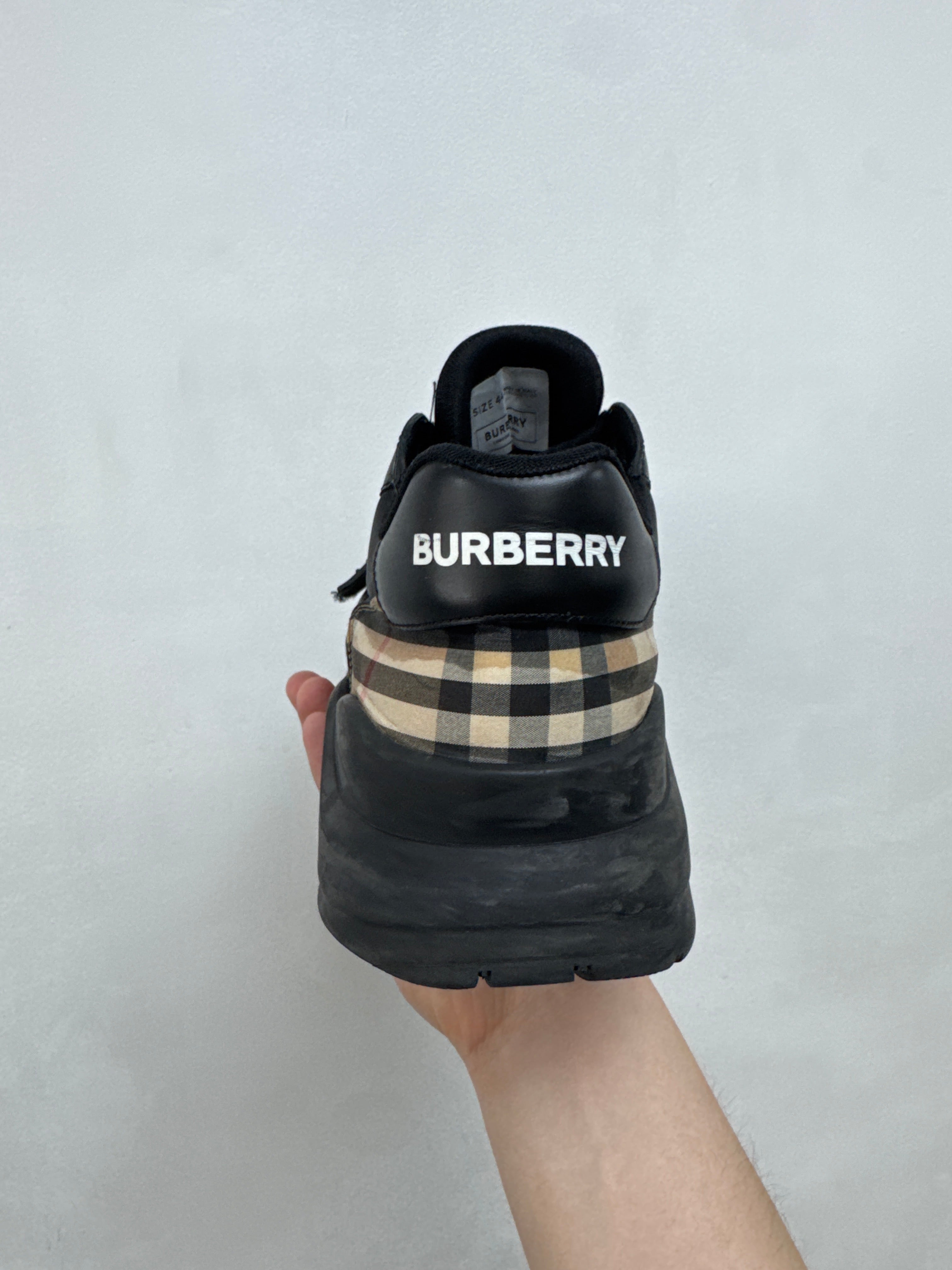 Burberry Black Strap Sneakers