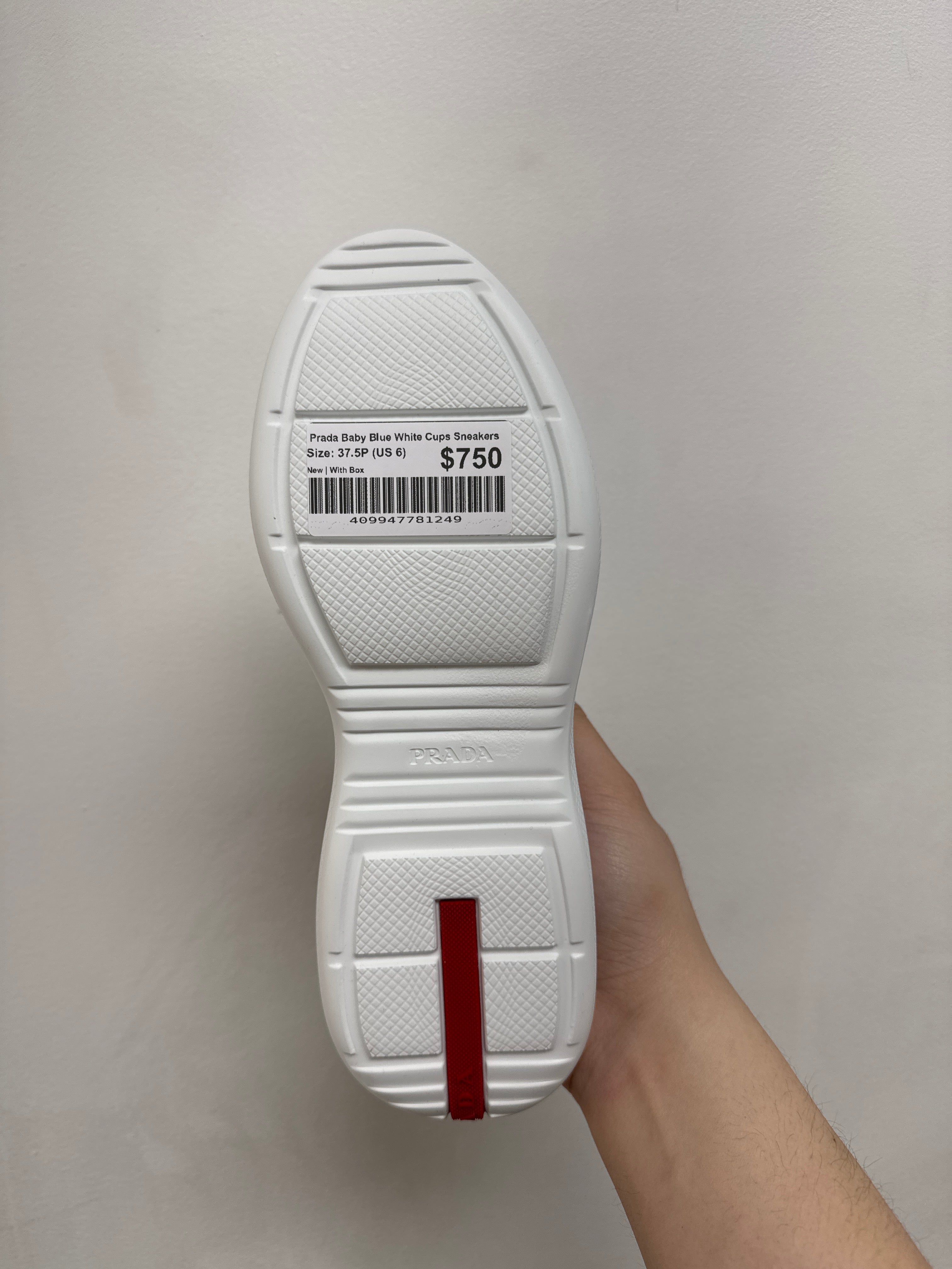 Prada Baby Blue White Cups Sneakers