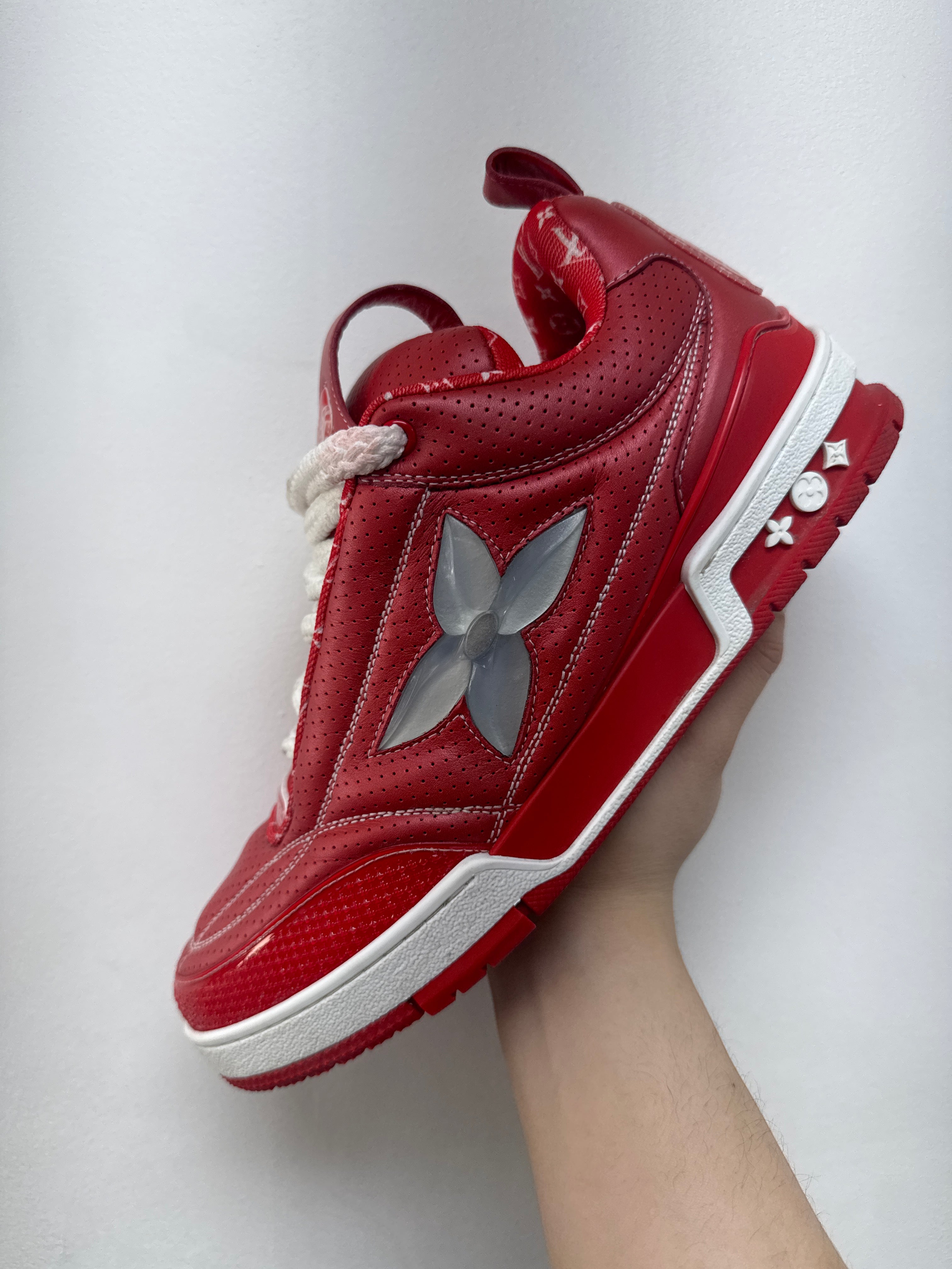 Louis Vuitton Red Gloss Skate Sneakers