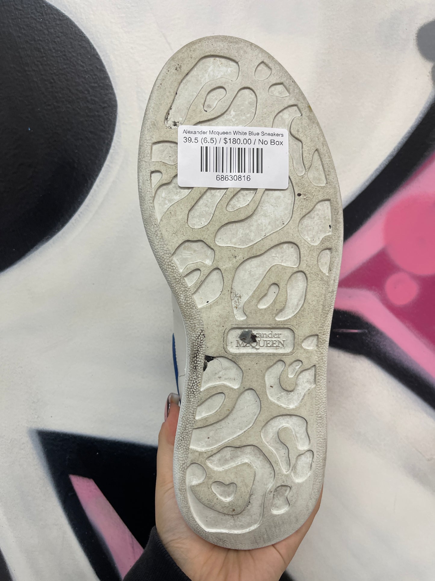 Alexander Mcqueen White Blue Sneakers