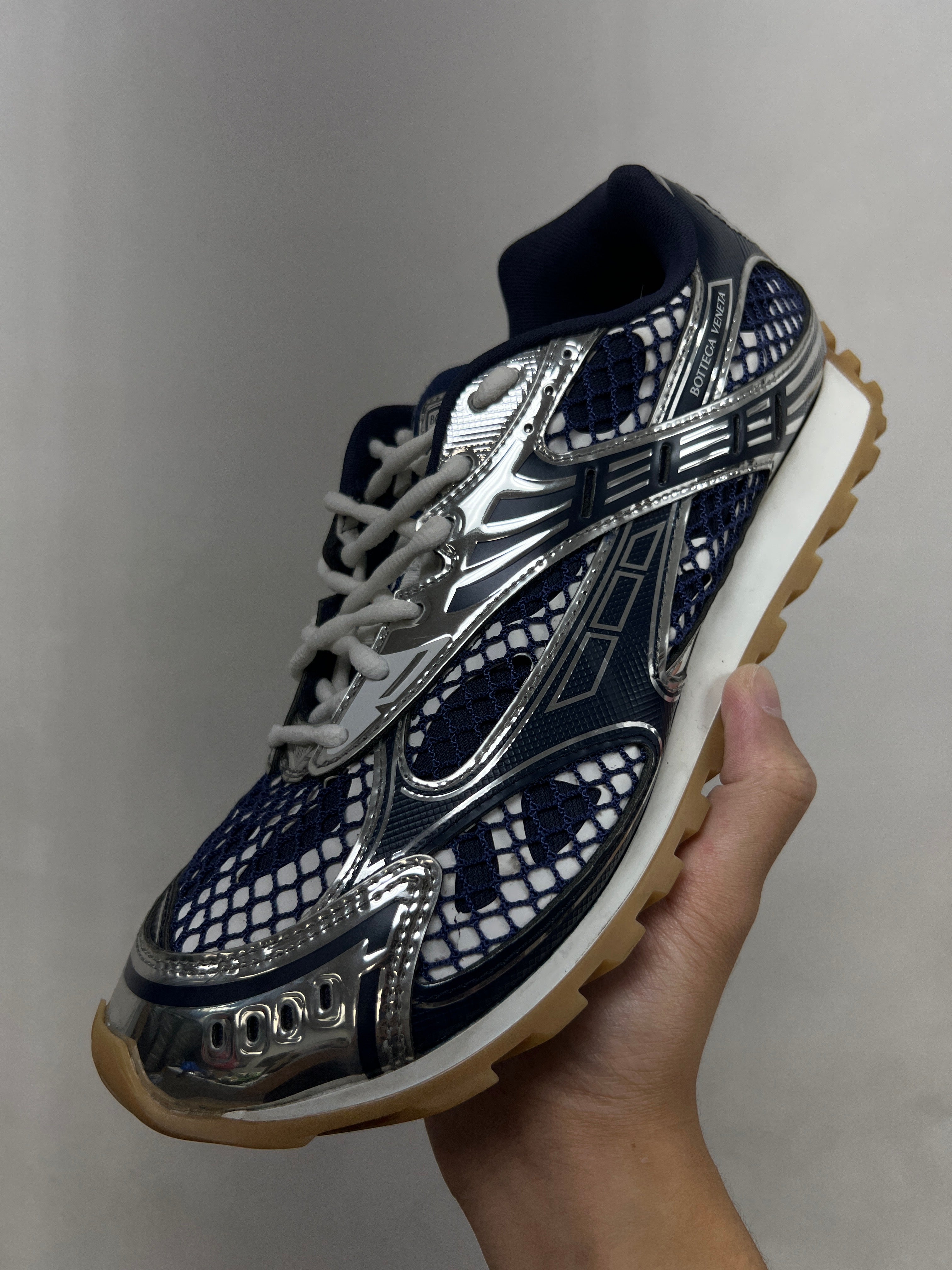 Bottega Veneta Navy Orbit Sneakers