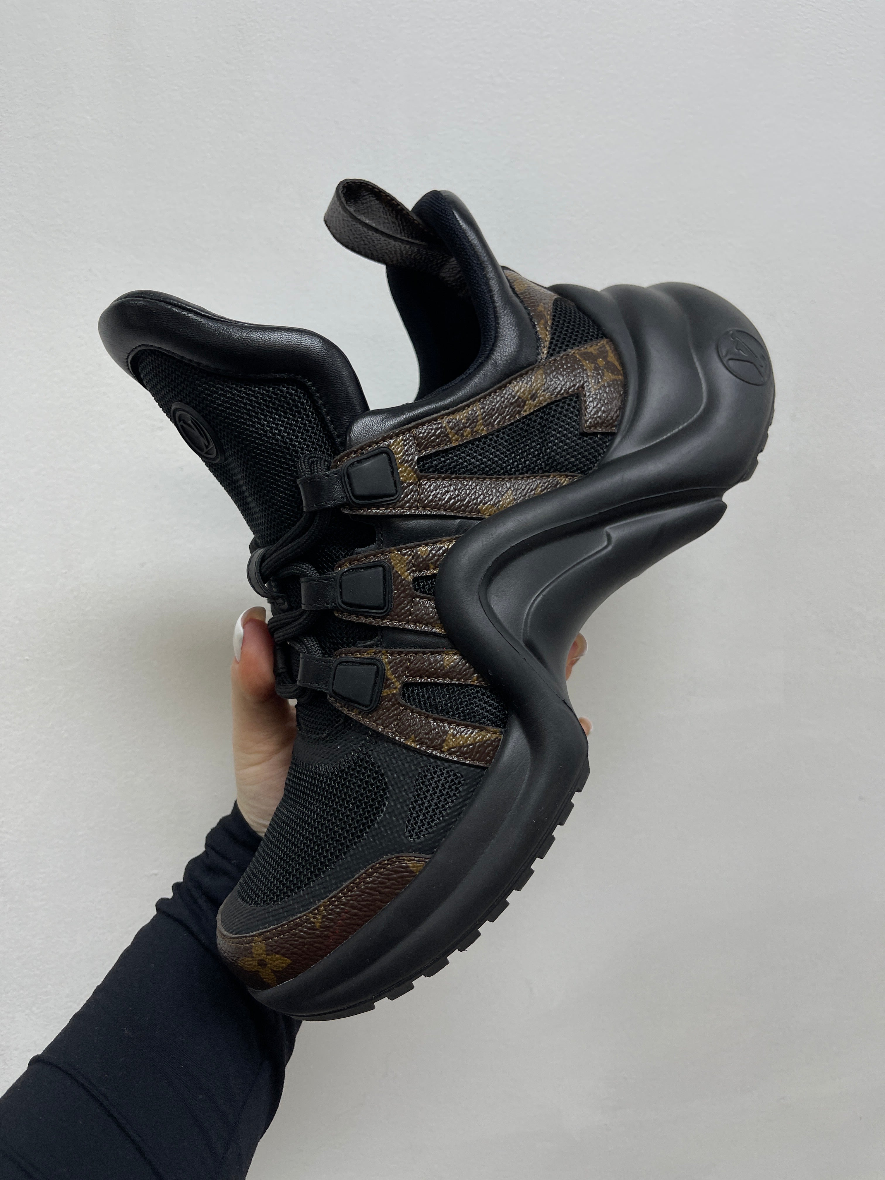 Louis Vuitton Black Brown Monogram Archlight Sneakers