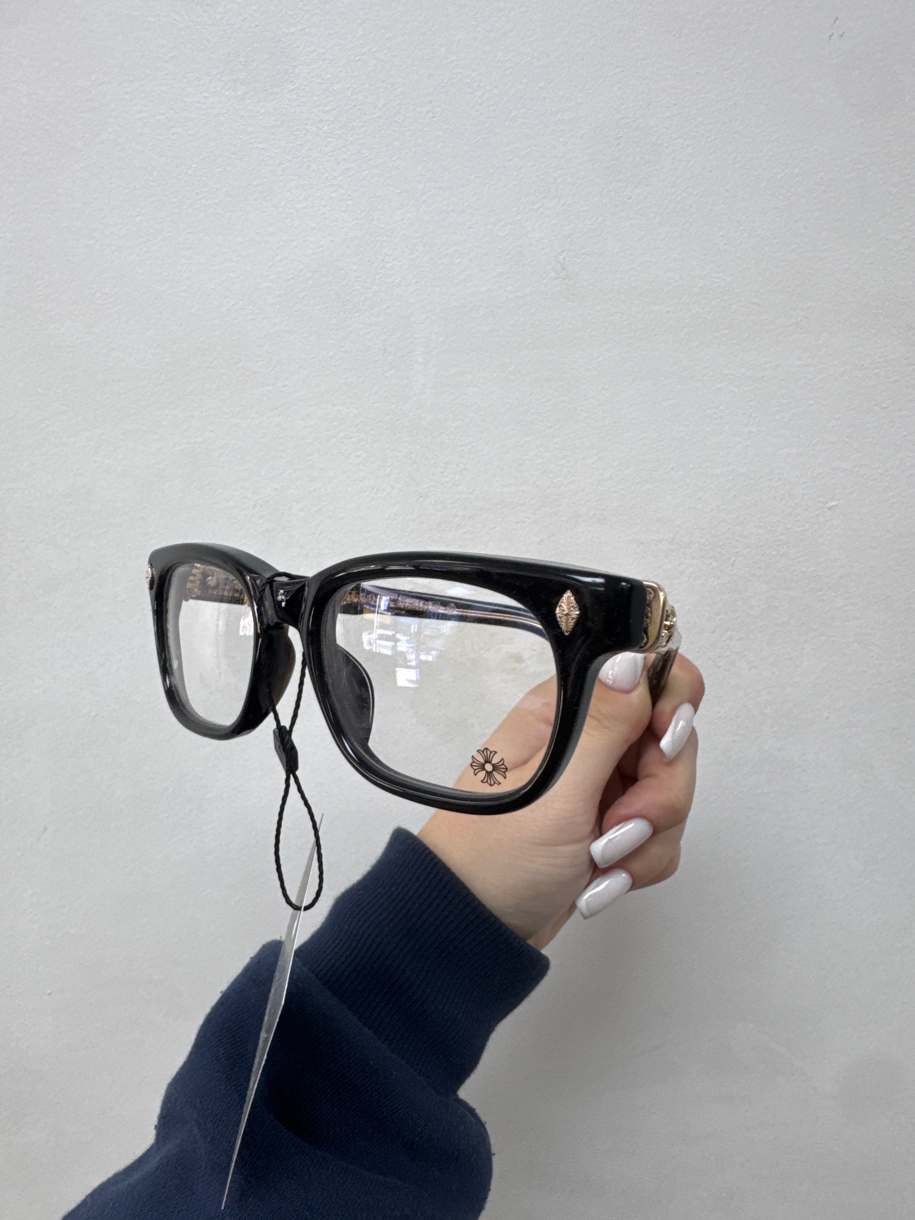 Chrome Hearts Black Gold Dagger Dooable Glasses