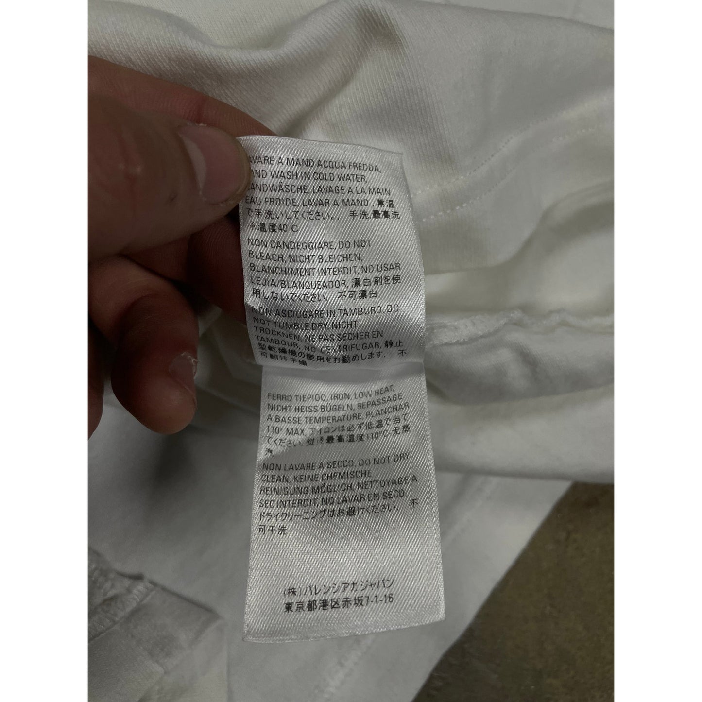 Balenciaga White Black Crew Tee Used Medium