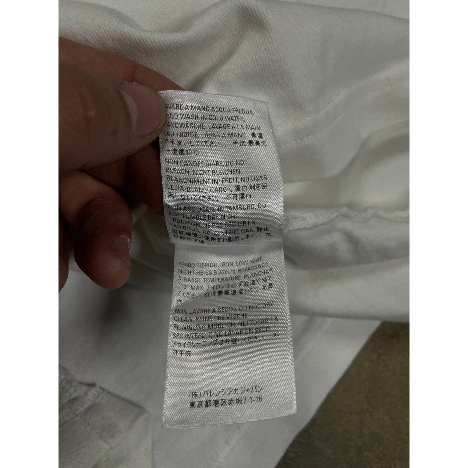 Balenciaga White Black Crew Tee Used Medium