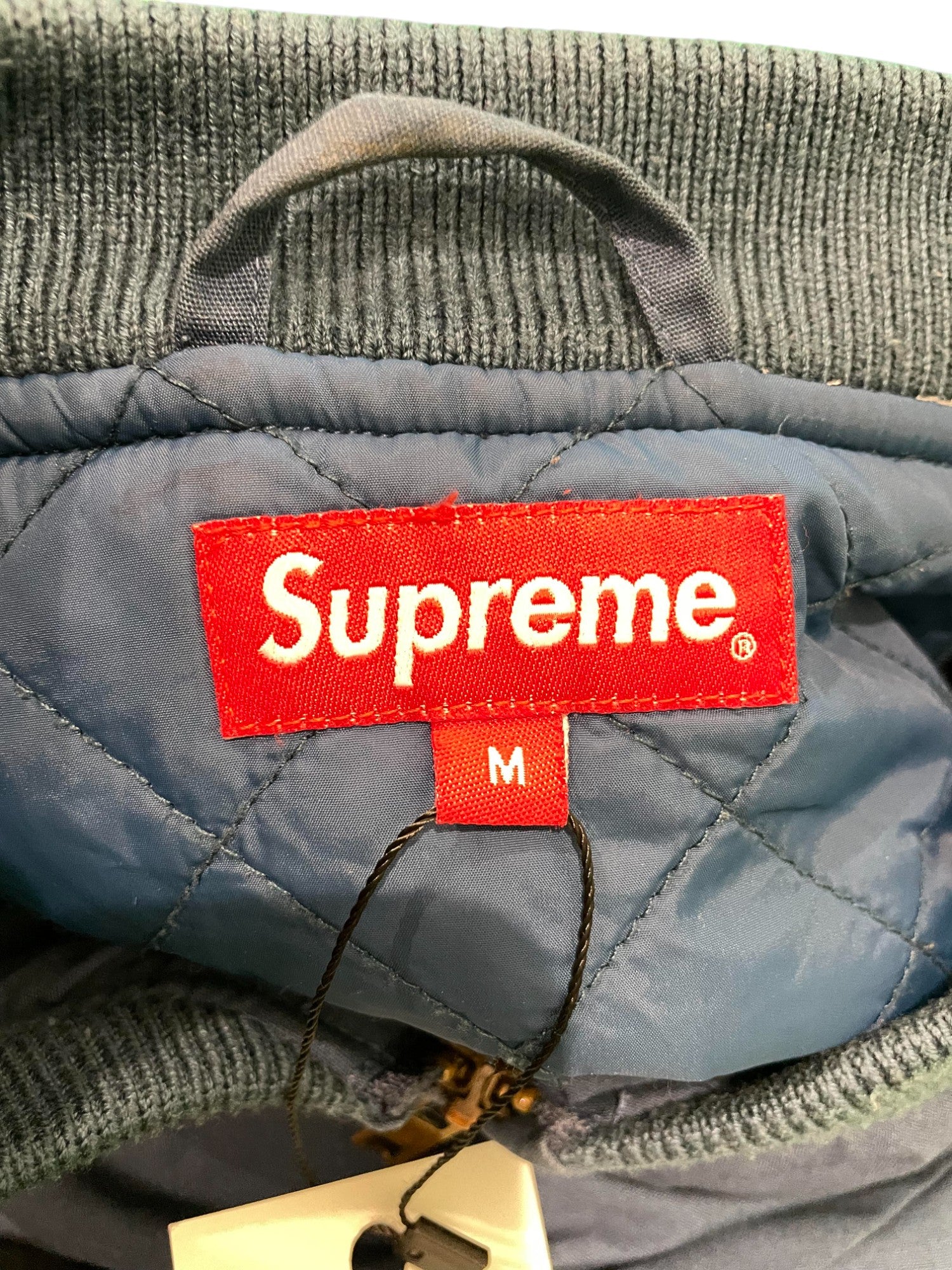 Supreme Thrasher Blue & Grey Bomber Jacket