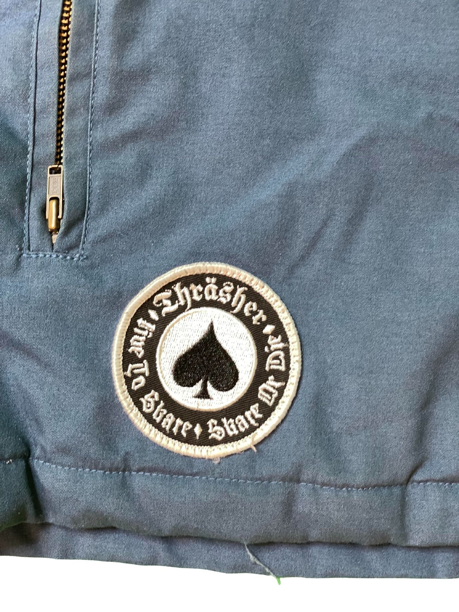 Supreme Thrasher Blue & Grey Bomber Jacket