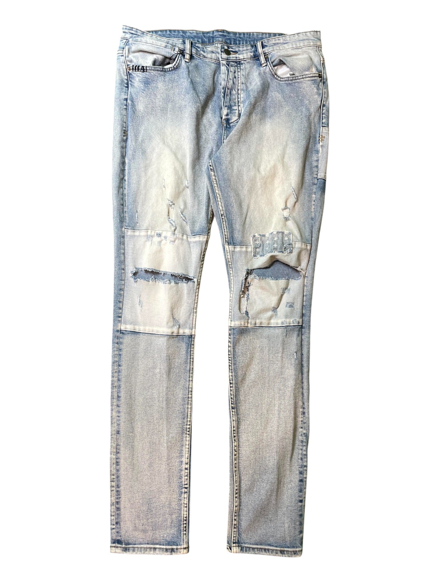 Kusbi Patched Blue Jeans