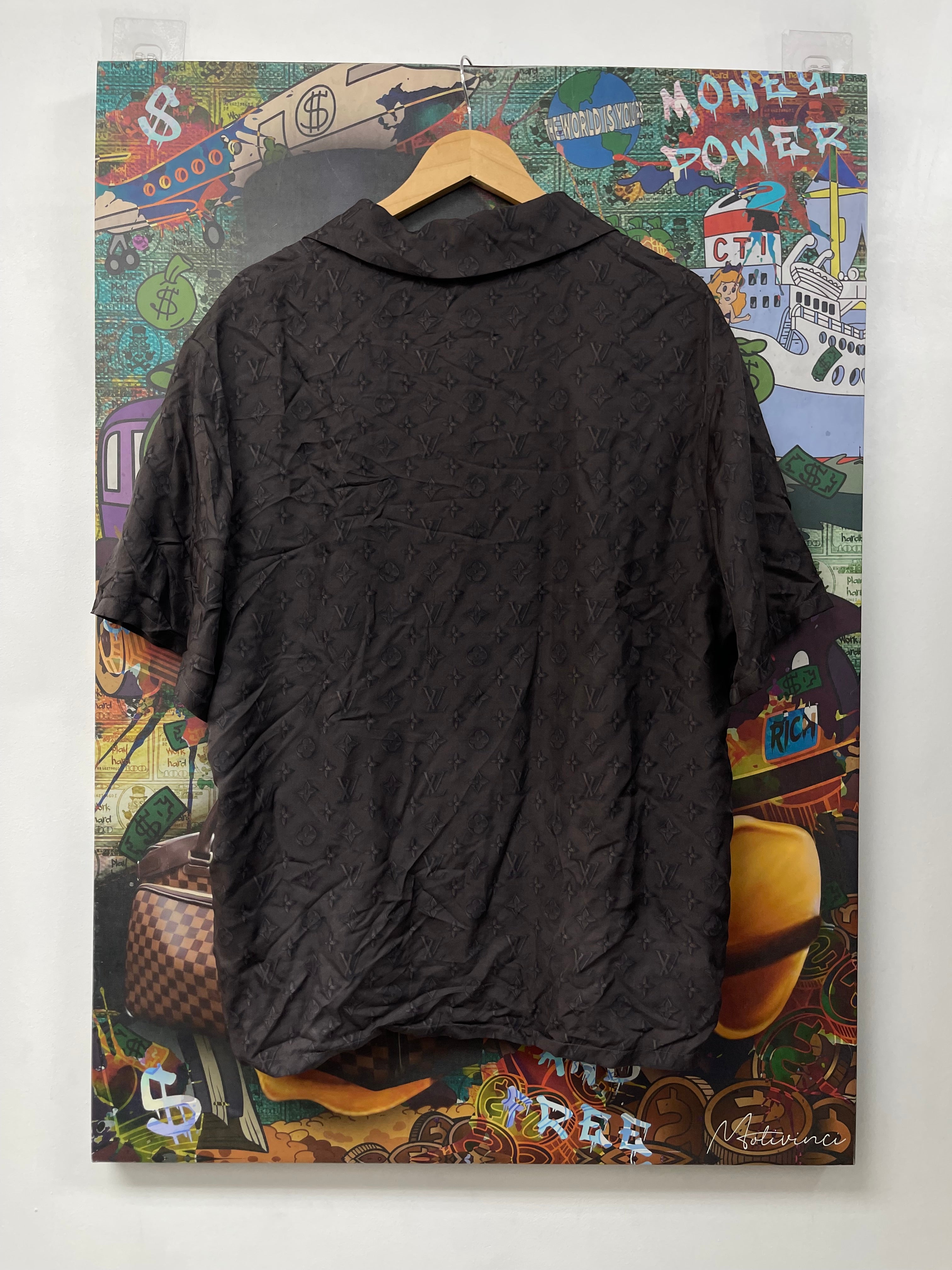 Louis Vuitton Silk Monogram Button Up Shirt