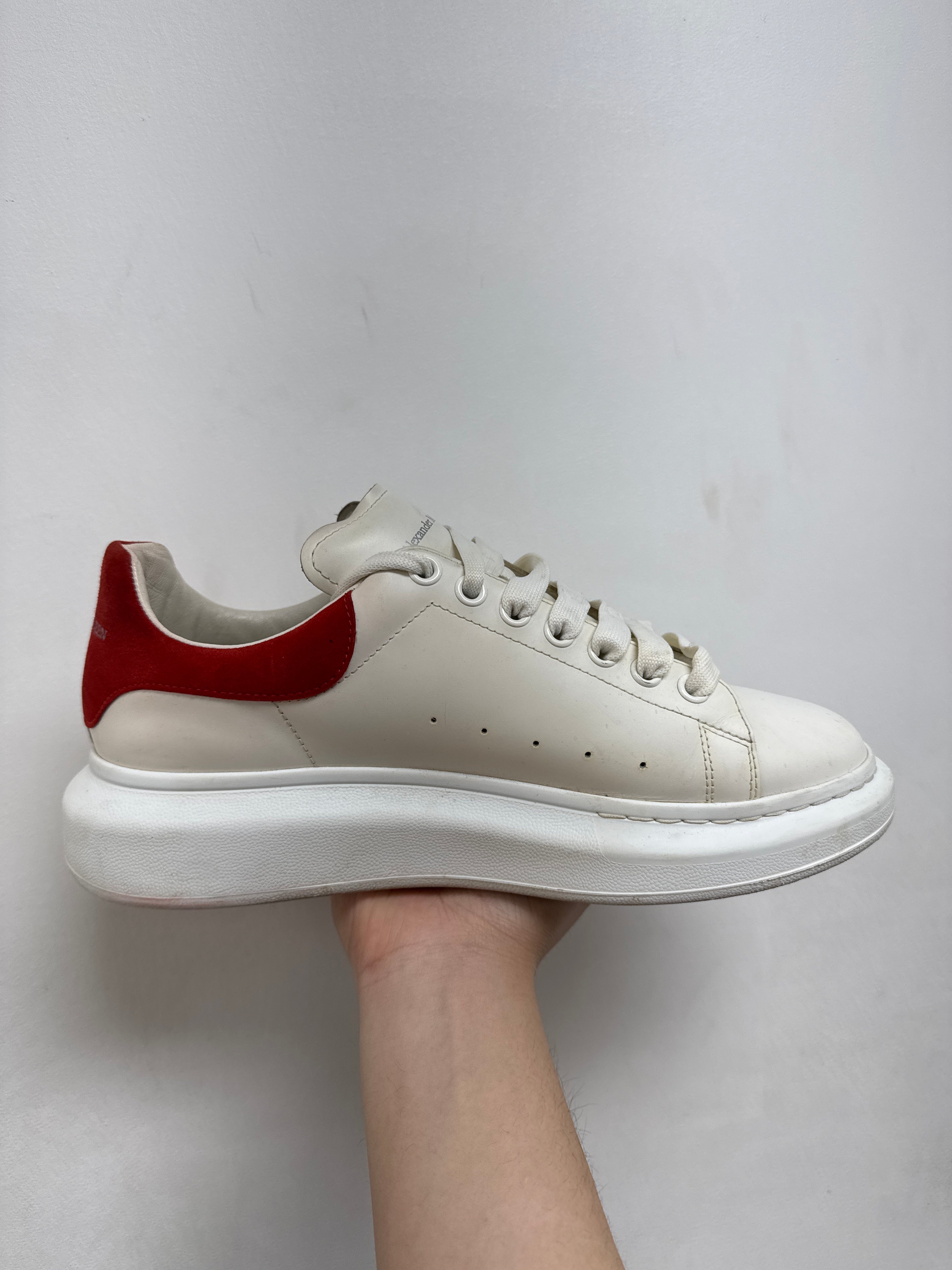 Alexander Mcqueen White Red Oversized Sneakers