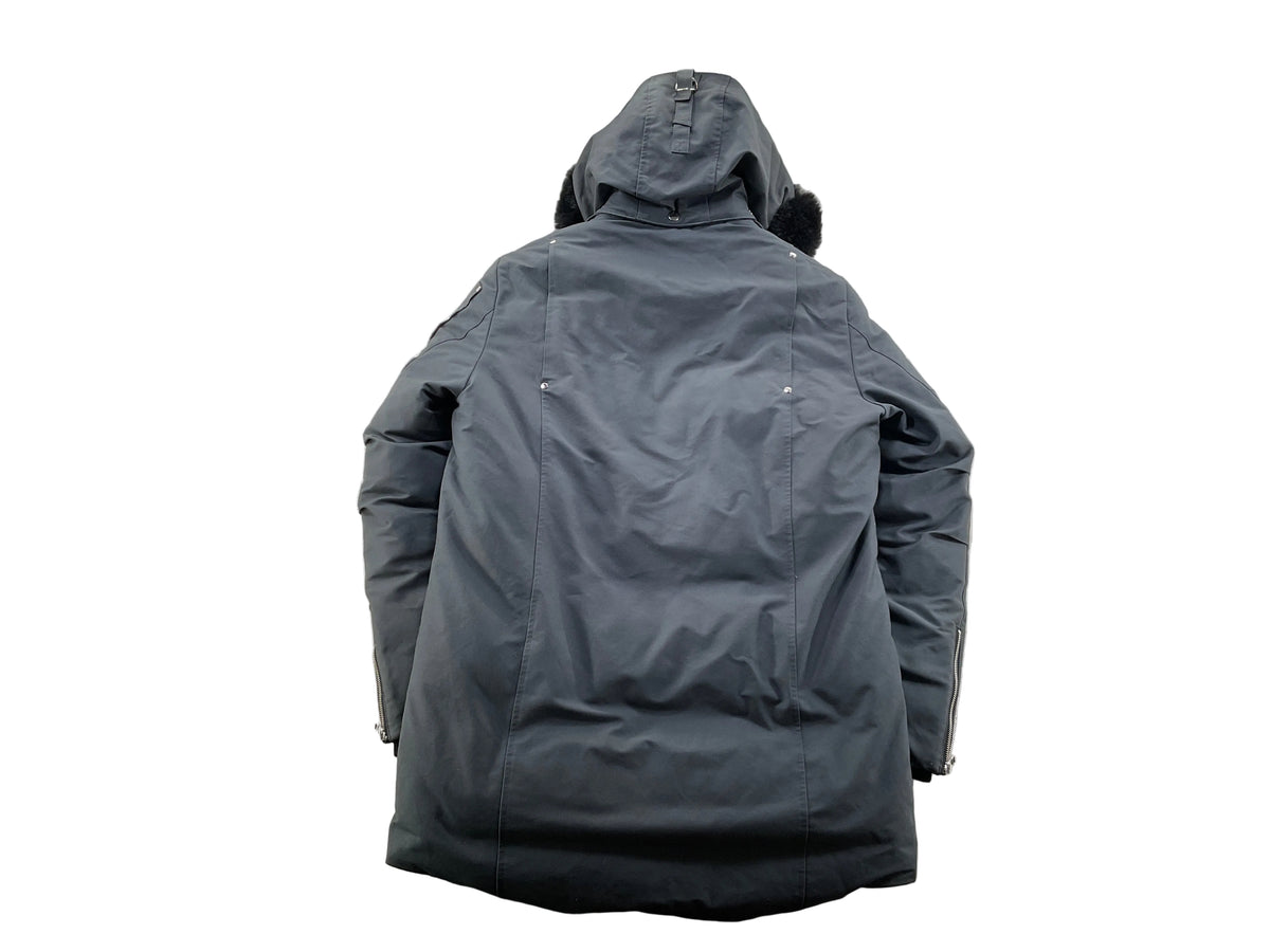 Moose Knuckles Grey Black Fur Parka