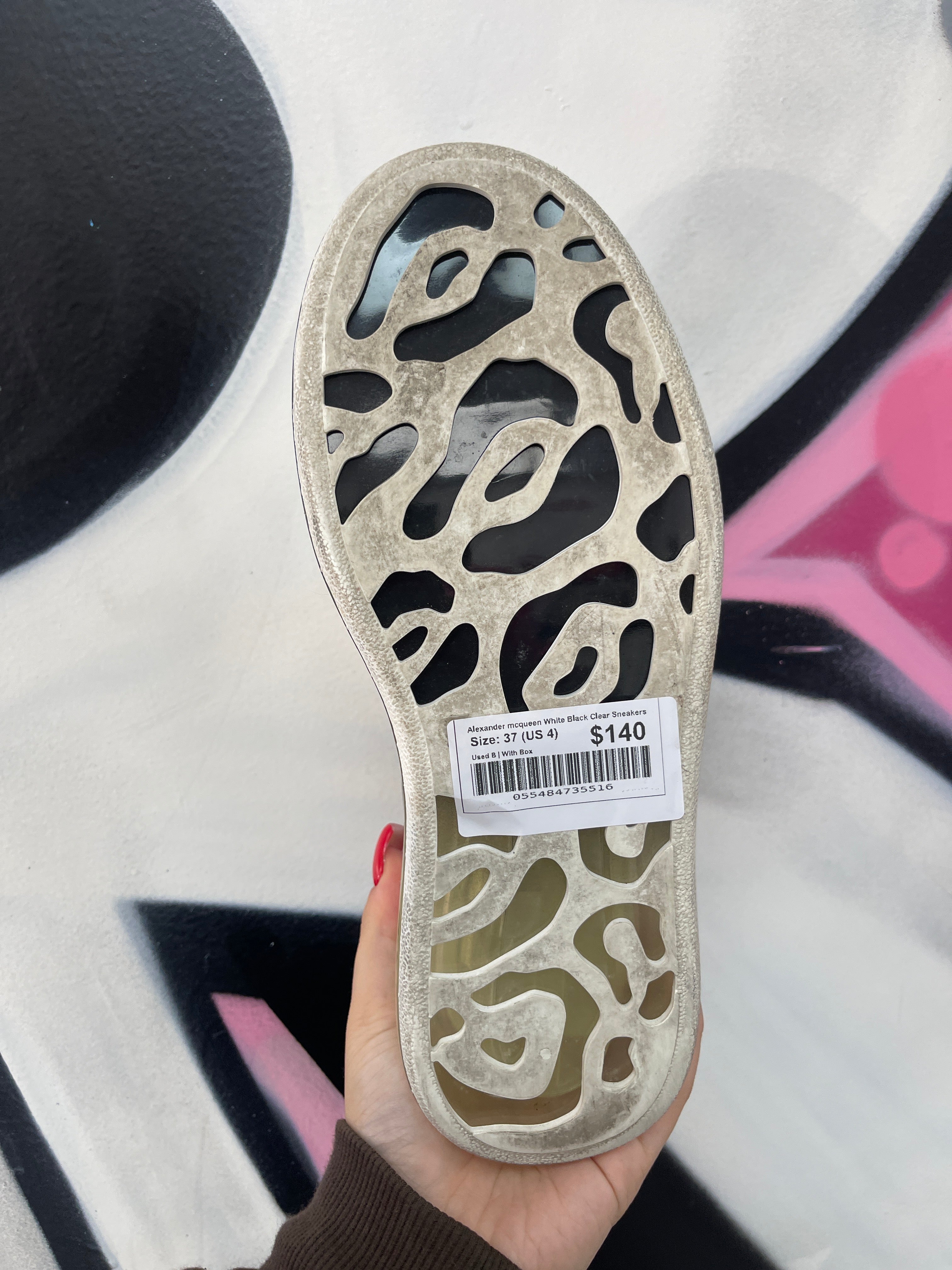 Alexander mcqueen White Black Clear Sneakers