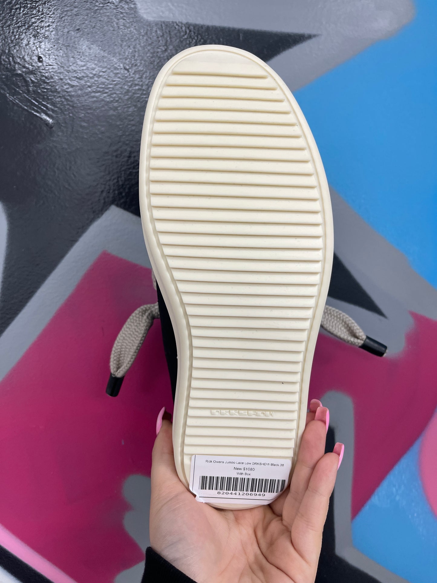 Rick Owens Jumbo Lace Low DRKSHDW Black New With Box Size38