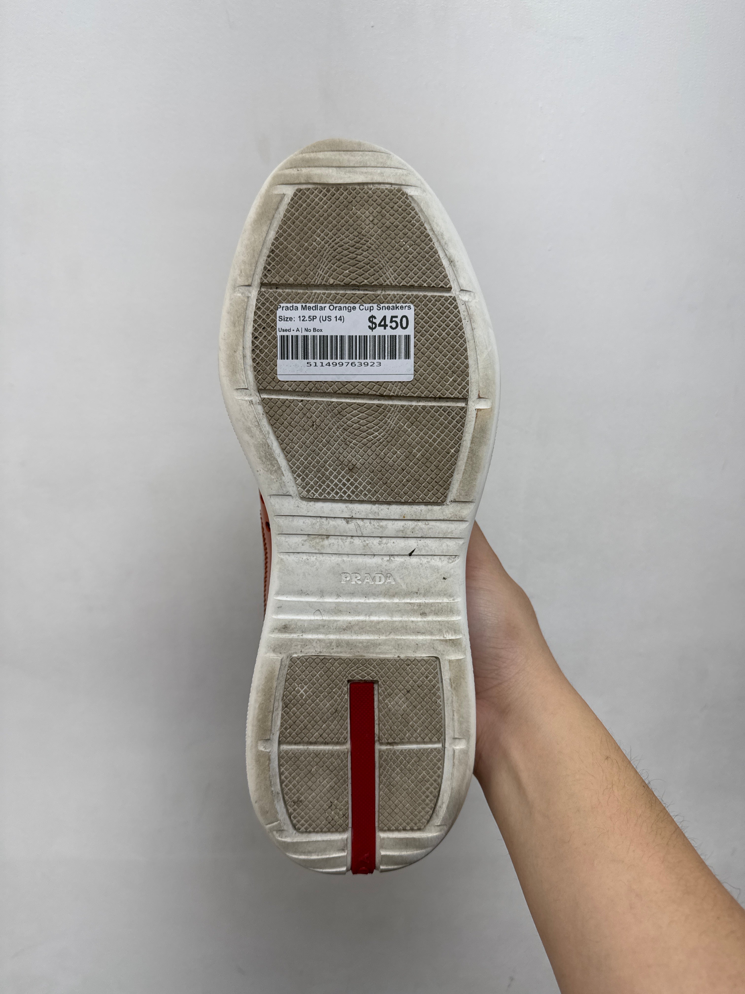 Prada Medlar Orange Cup Sneakers