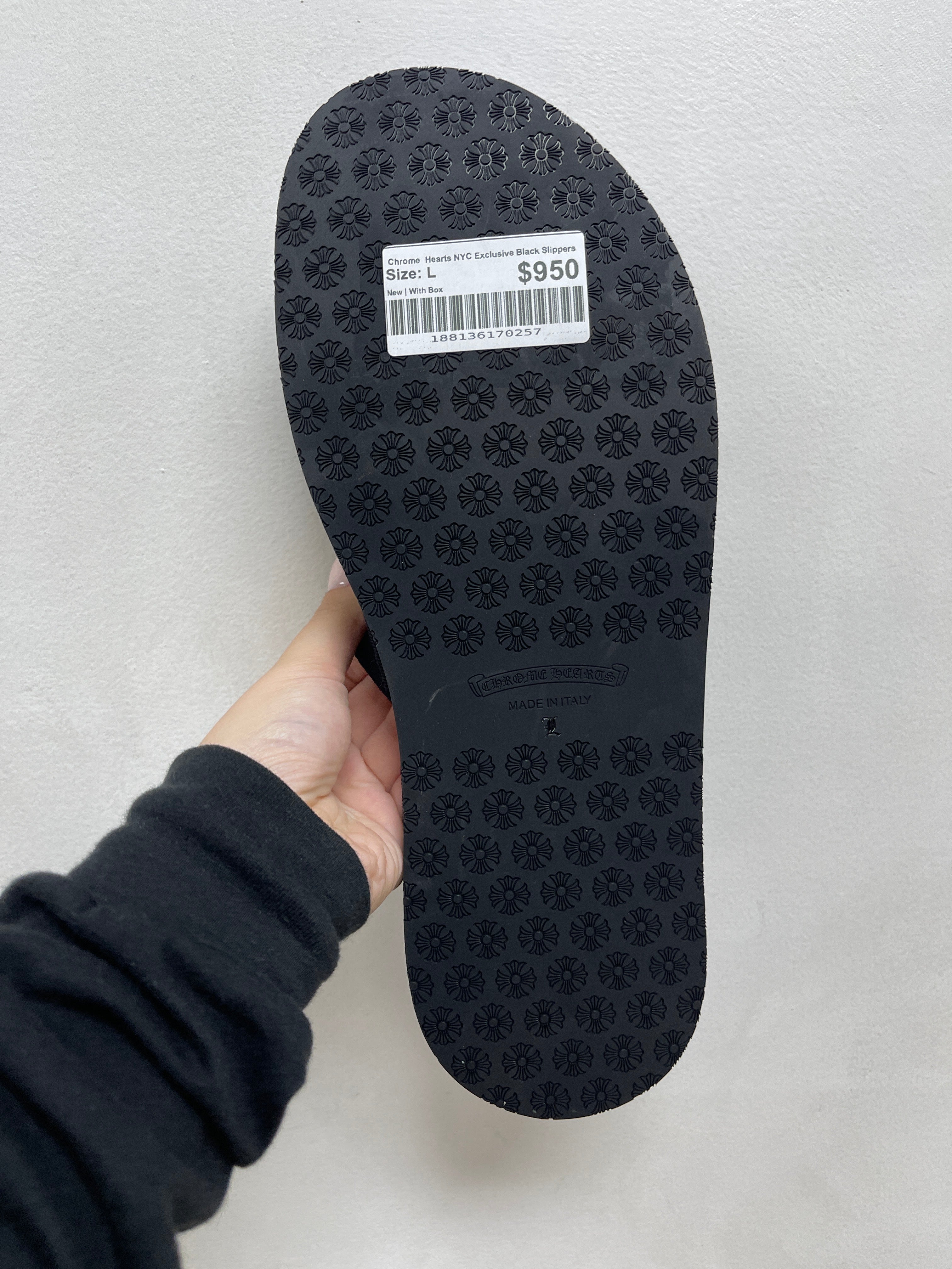 Chrome Hearts NYC Exclusive Black Slippers