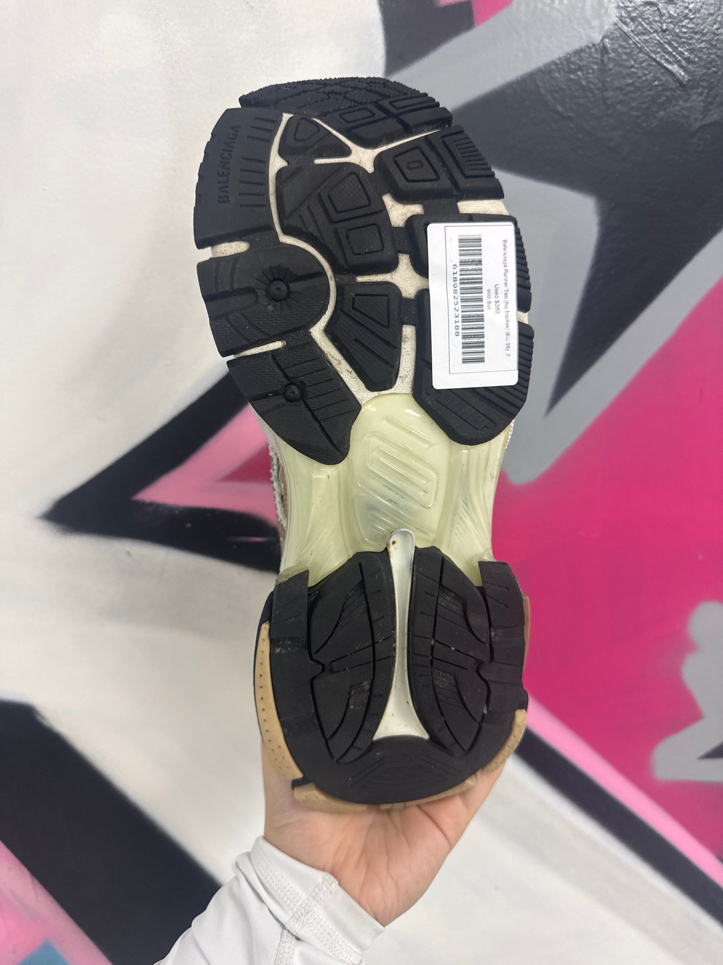 Balenciaga Runner Tan (No Insoles) (EU 39) Used With Box
