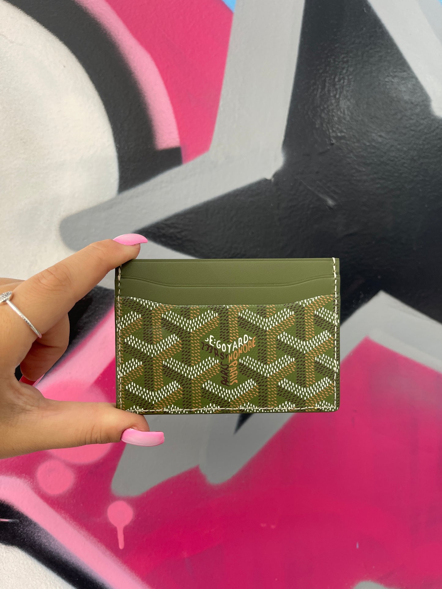 Goyard Cardholder Olive New OS With Box