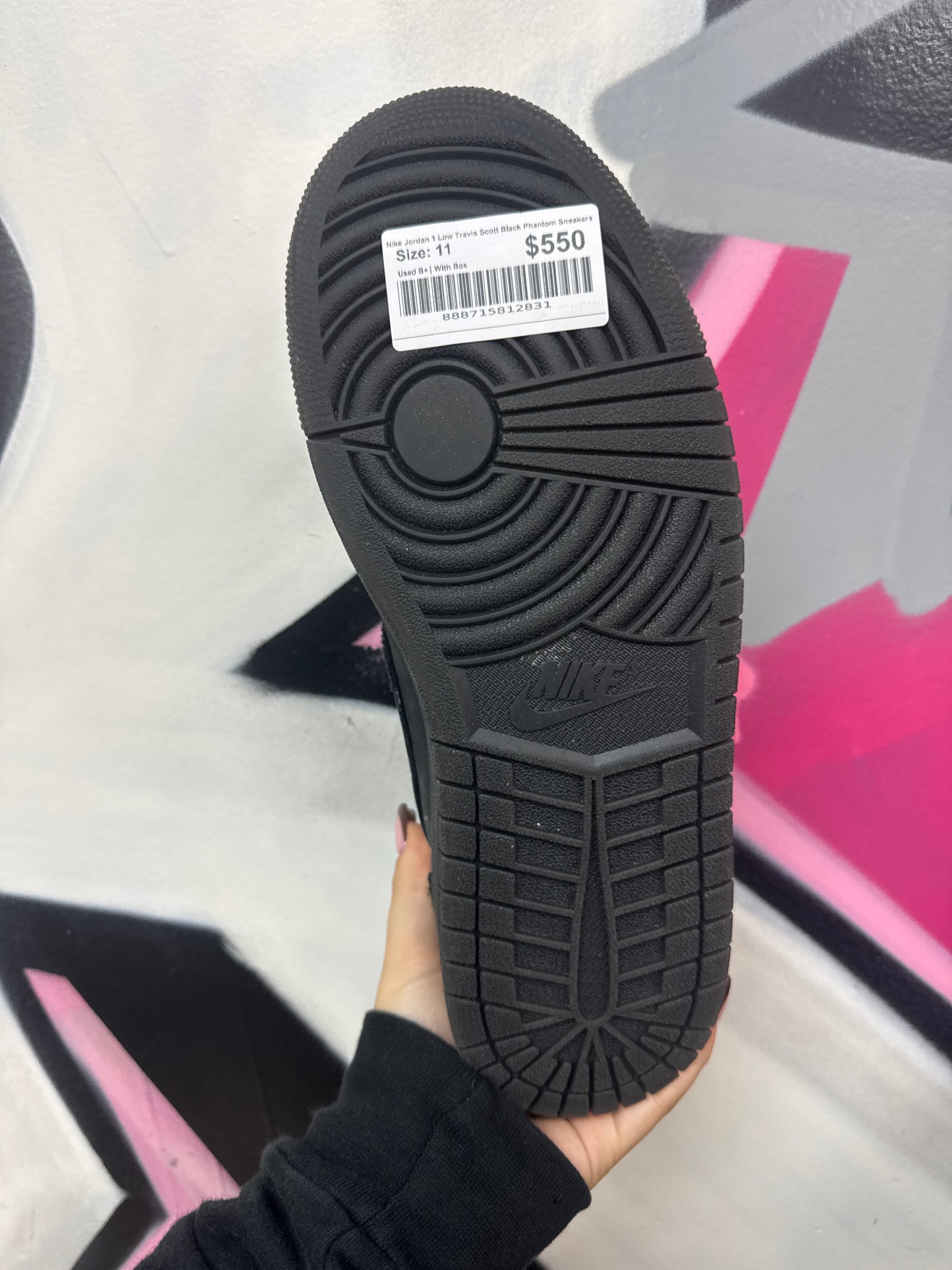 Nike Jordan 1 Low Travis Scott Black Phantom Sneakers