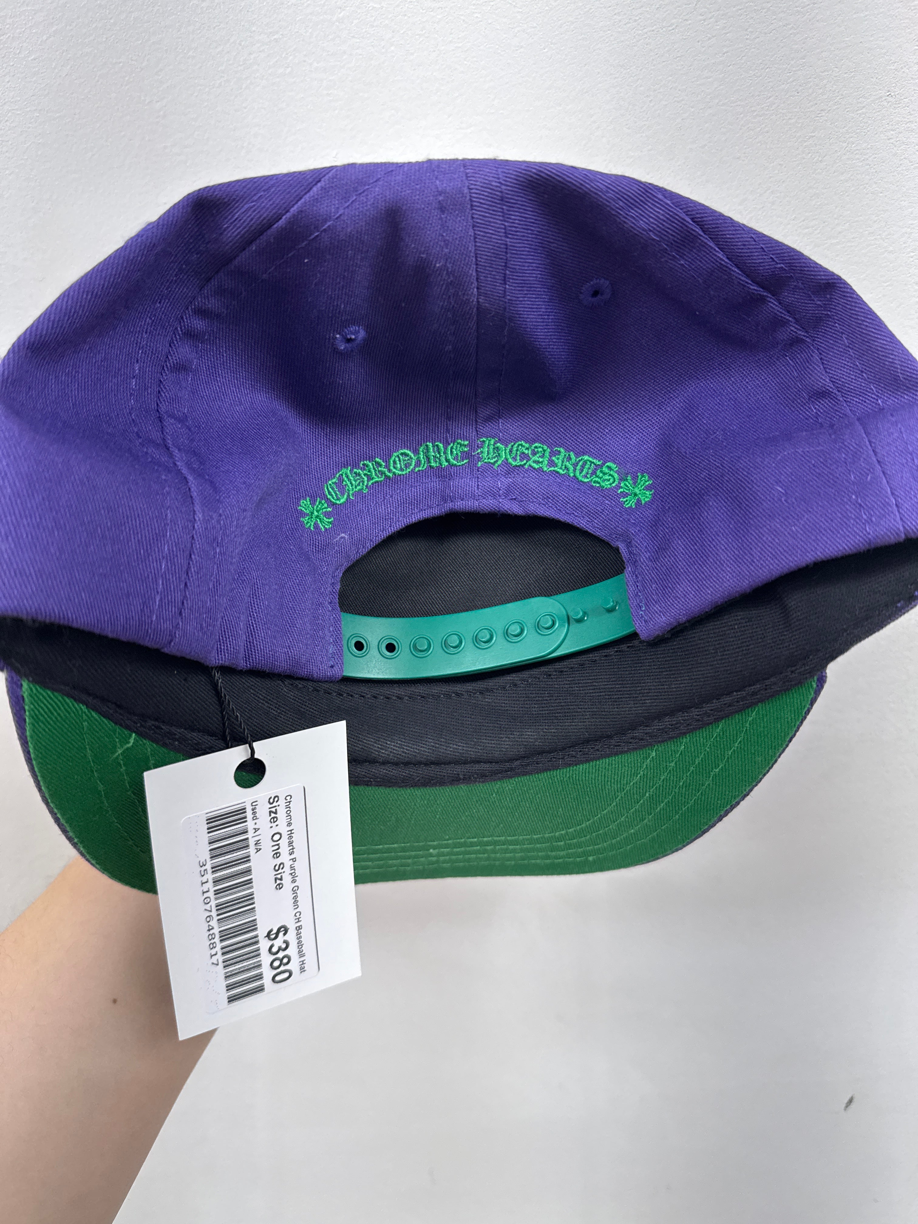 Chrome Hearts Purple Green CH Baseball Hat