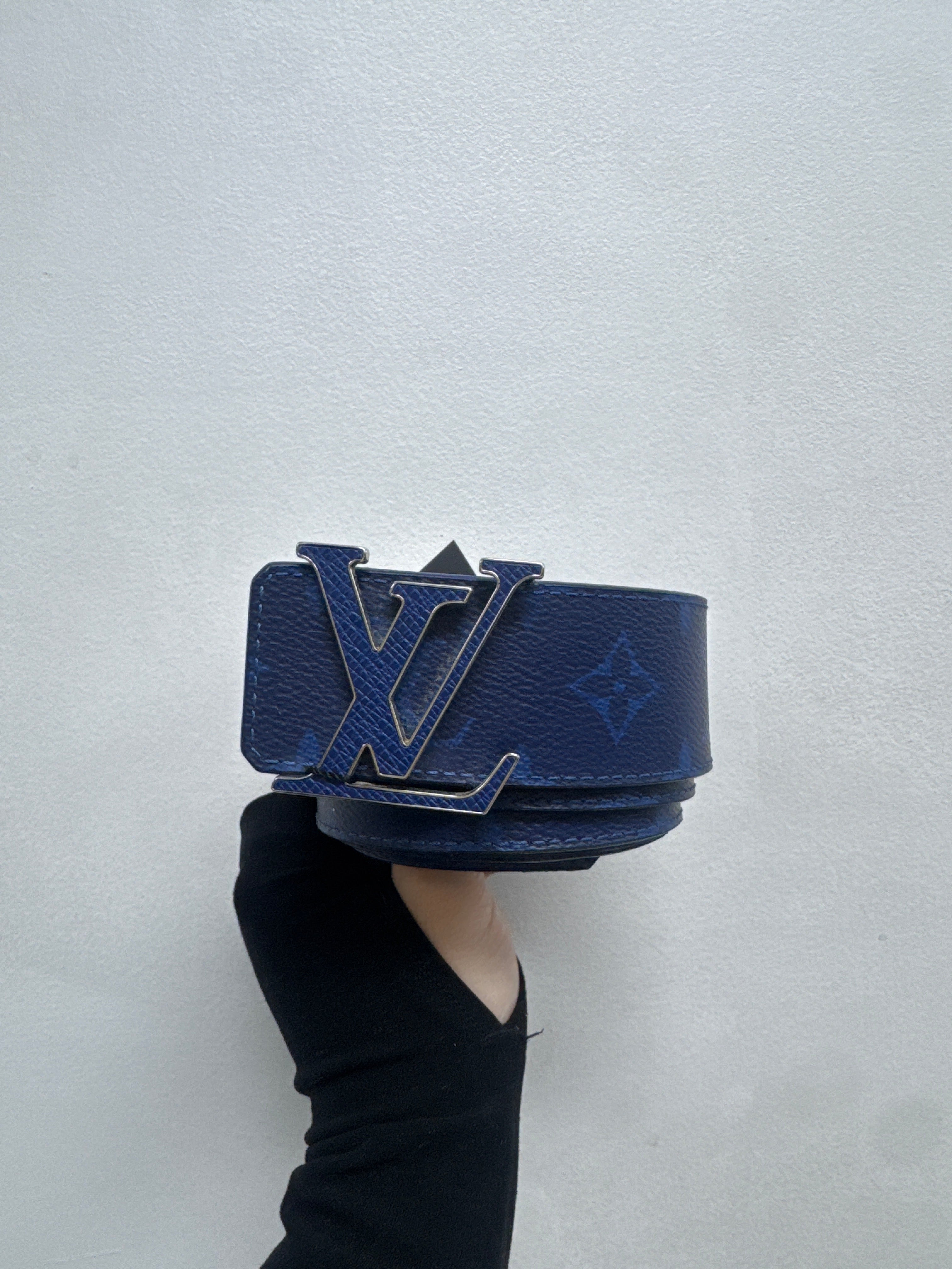 Louis Vuitton Blue Monogram (95-38) Belt