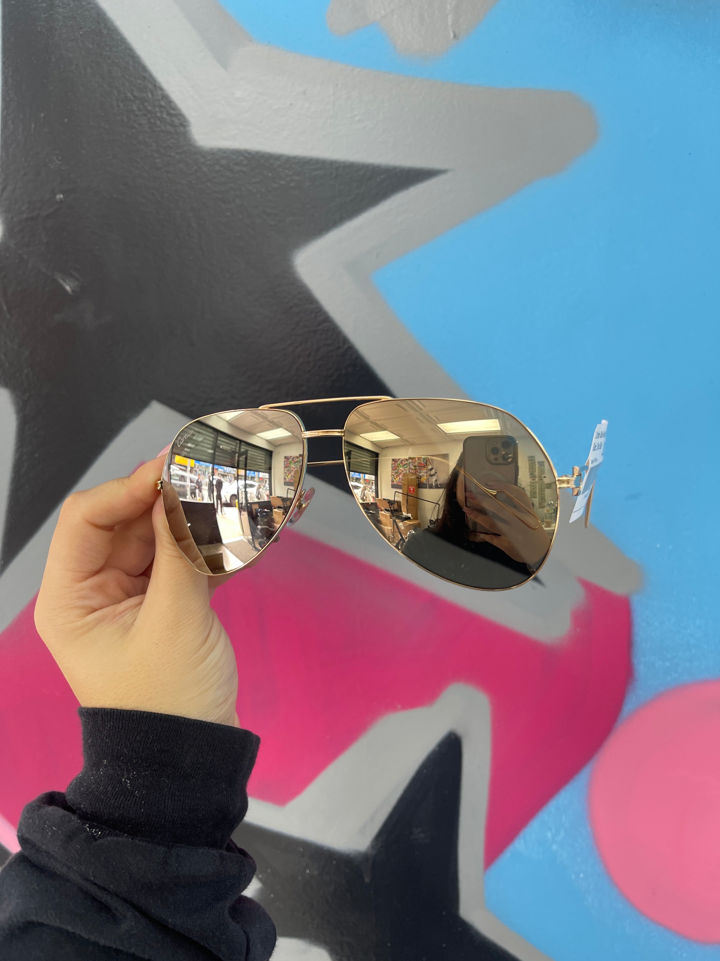 Cartier Gold Aviator Sunglasses