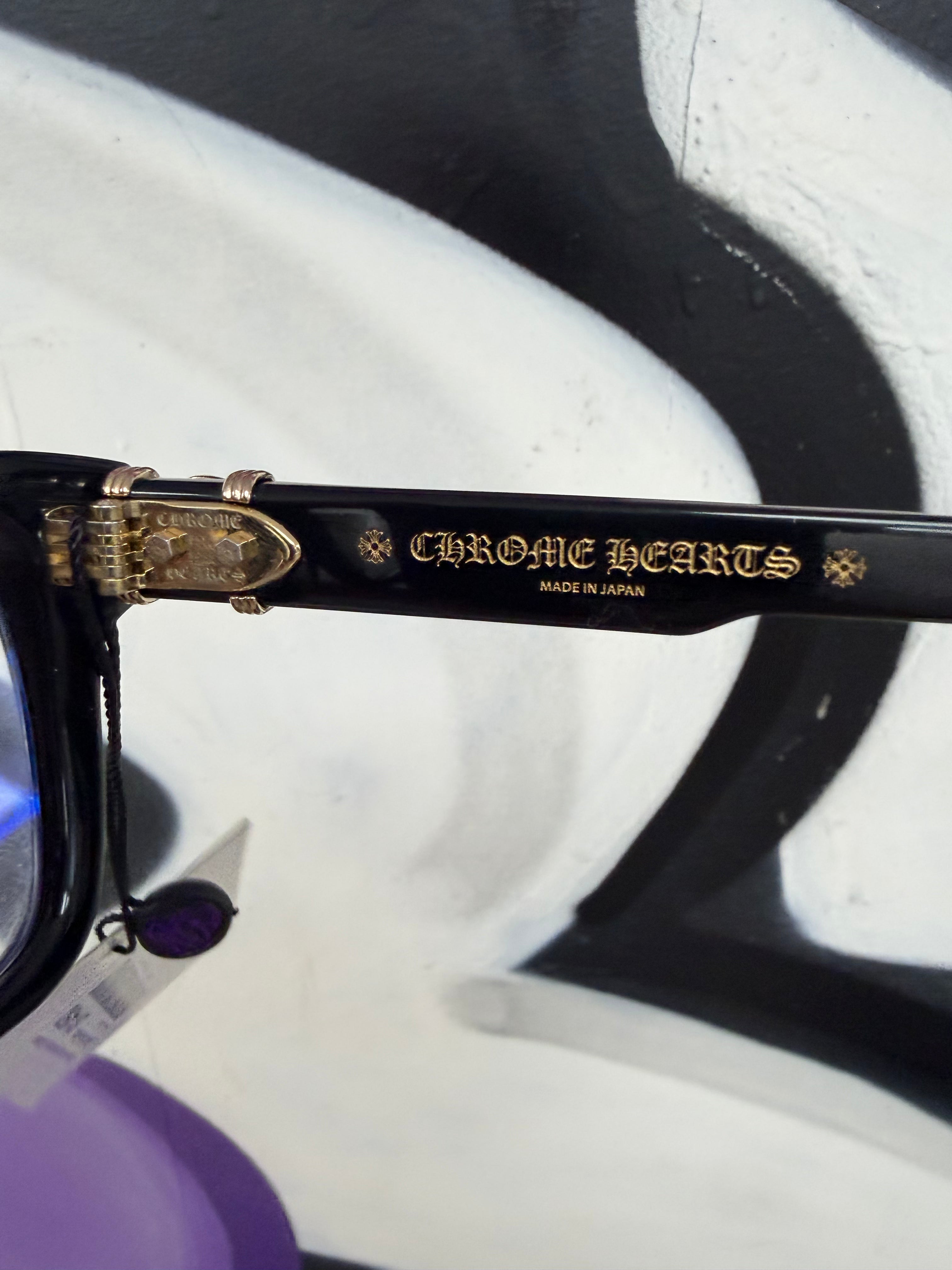 Chrome Hearts Black Gold Halllamanass Glasses