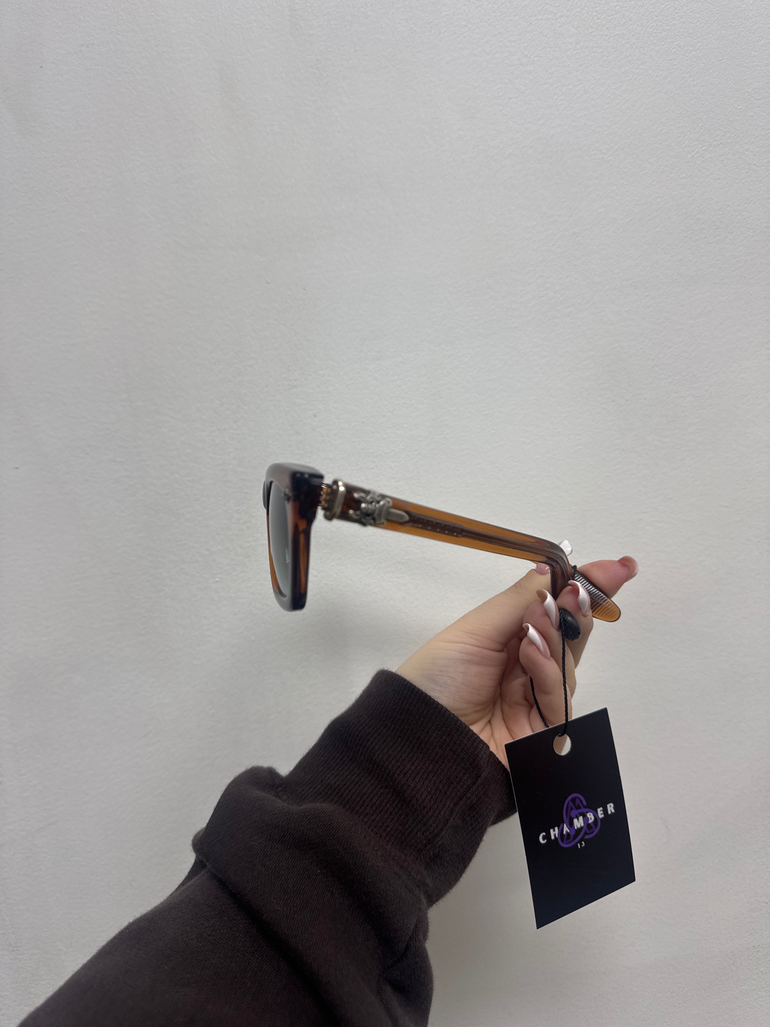 Chrome Hearts Clear Brown Donnysoffergisms Sunglasses