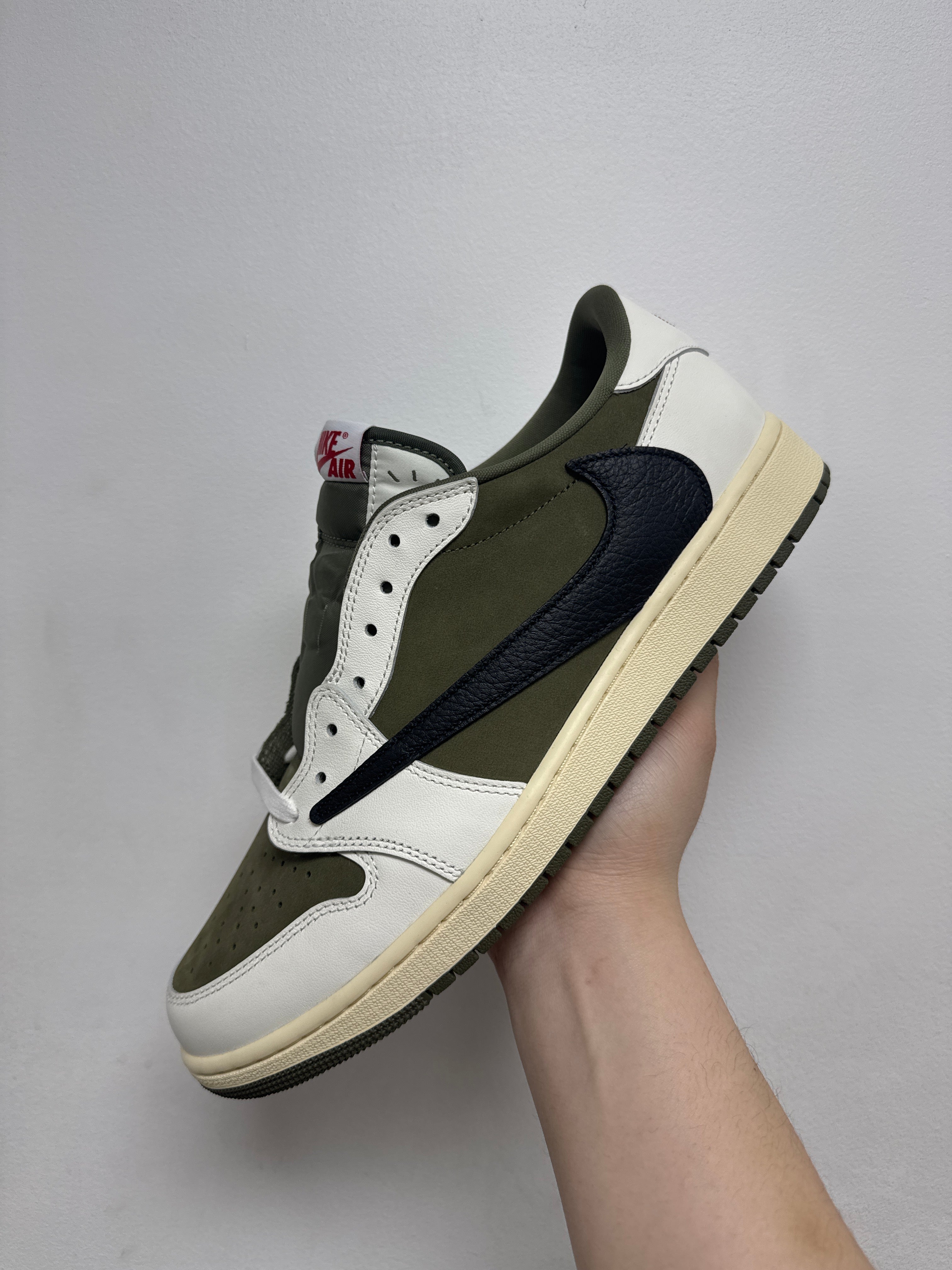 Jordan 1 Low TS Medium Olive Sneakers