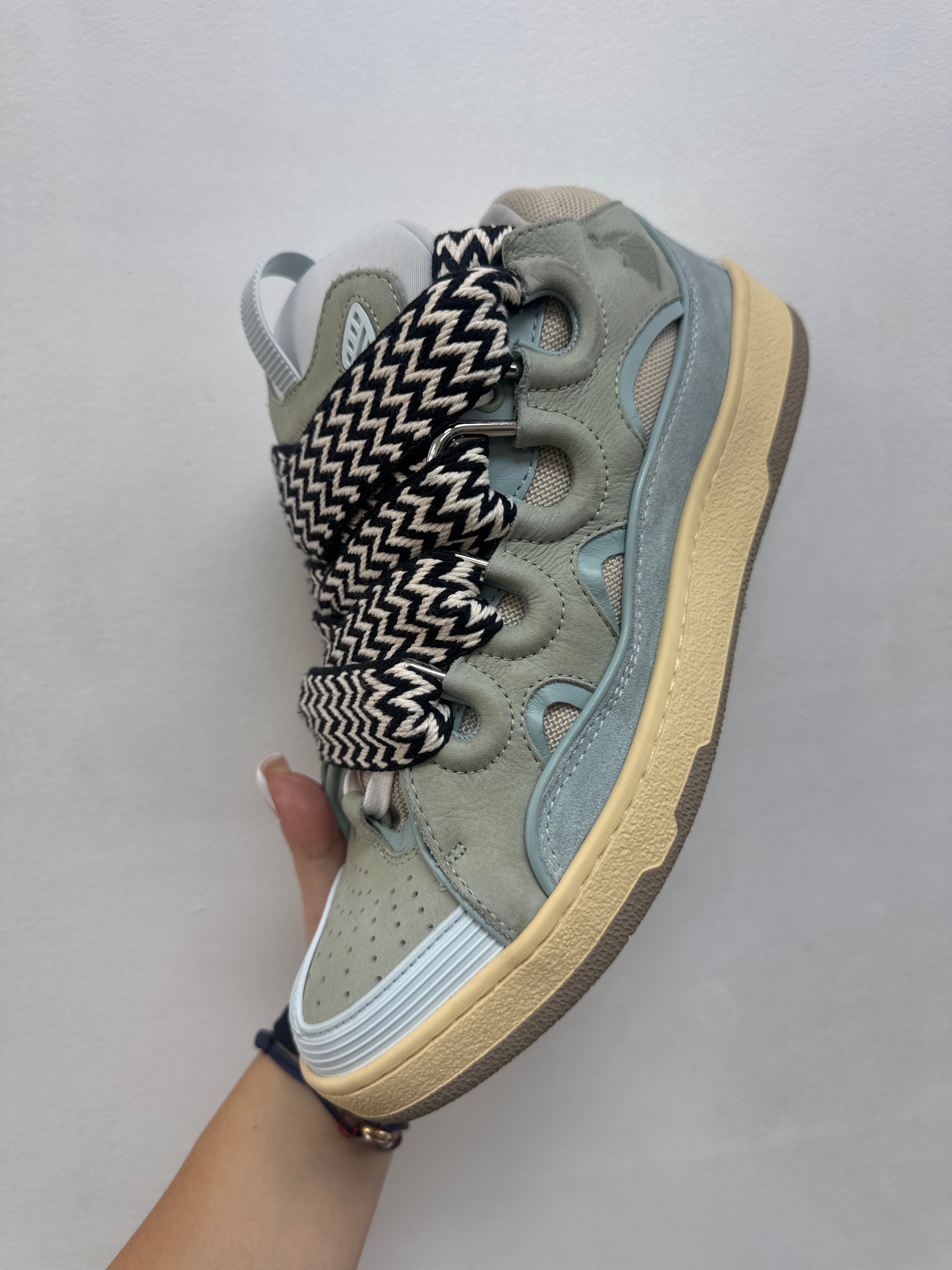 Lanvin Baby Blue Curb Sneakers