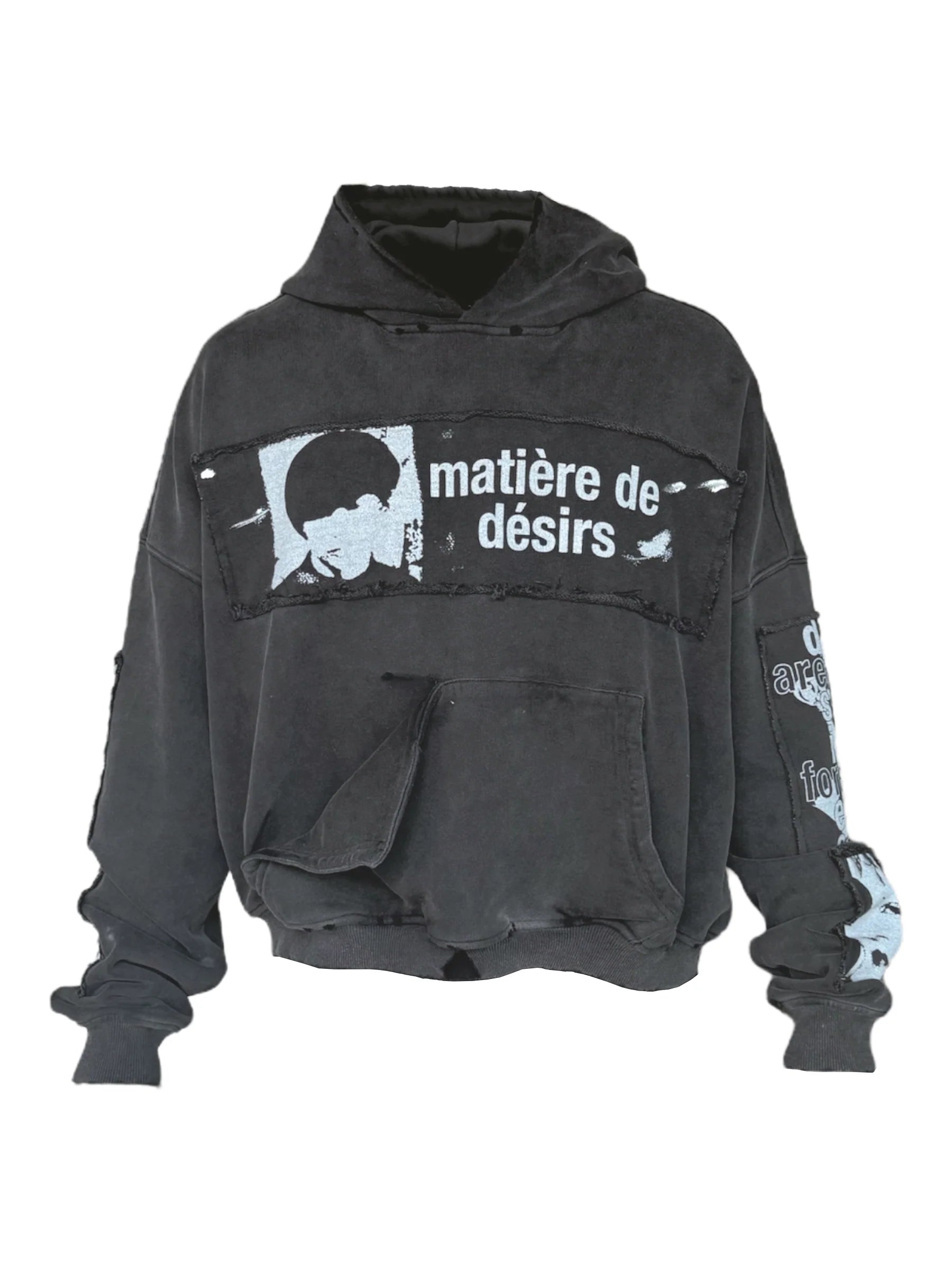 Matiere de Desirs "Encore" Washed Black Hoodie