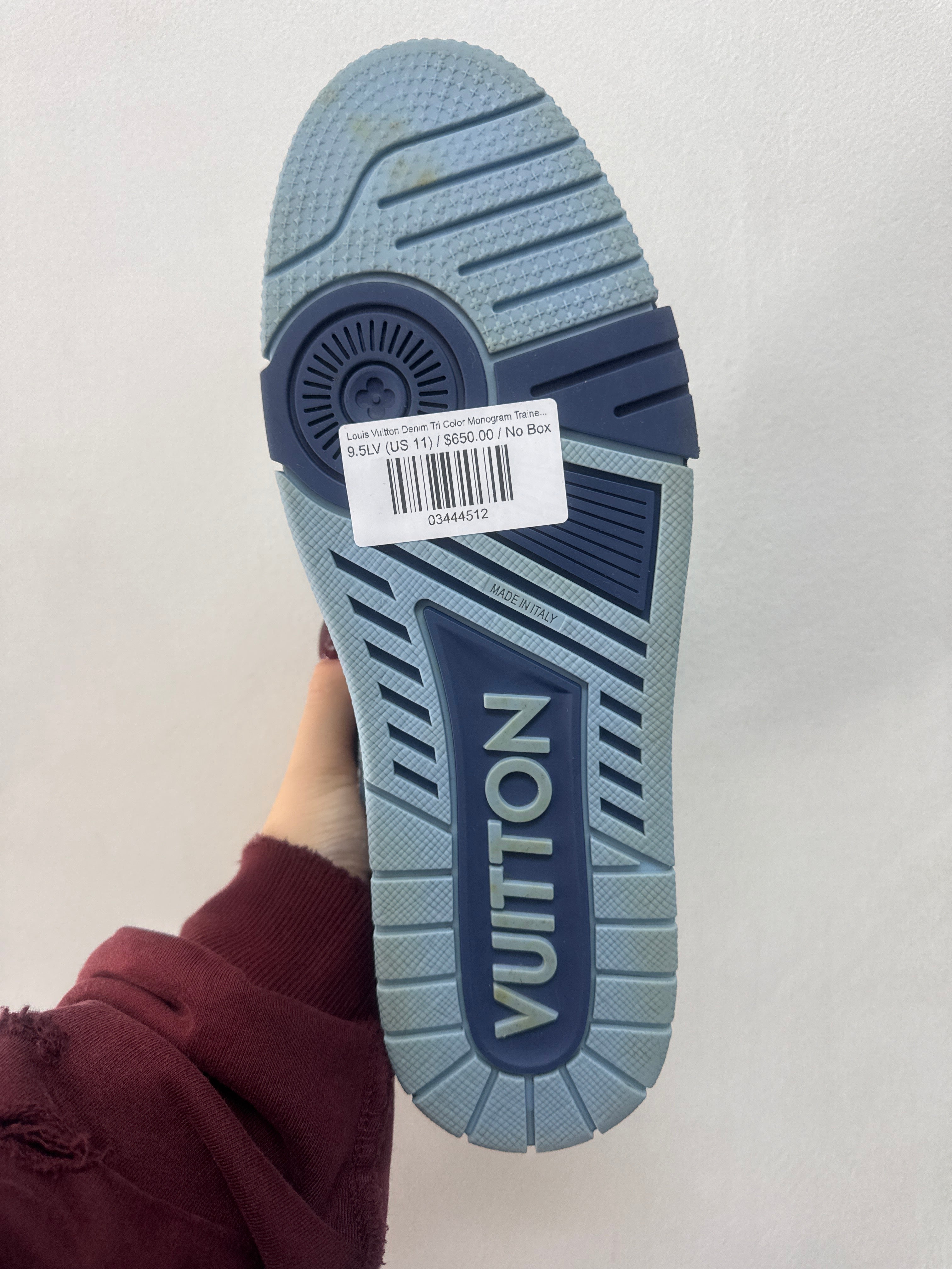 Louis Vuitton Denim Tri Color Monogram Trainer Sneakers