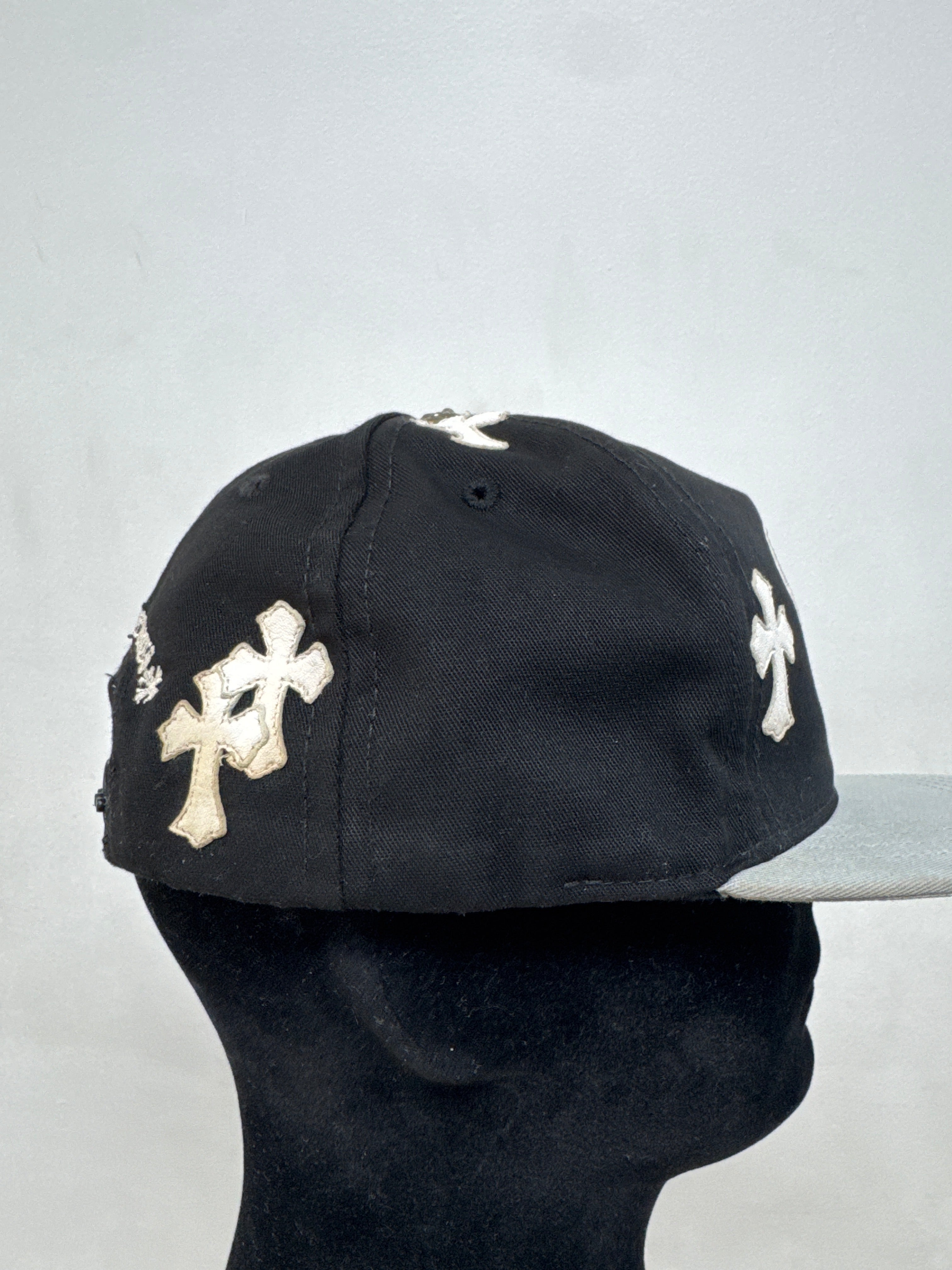 Chrome Hearts Black Grey Patch Baseball Trucker Hat