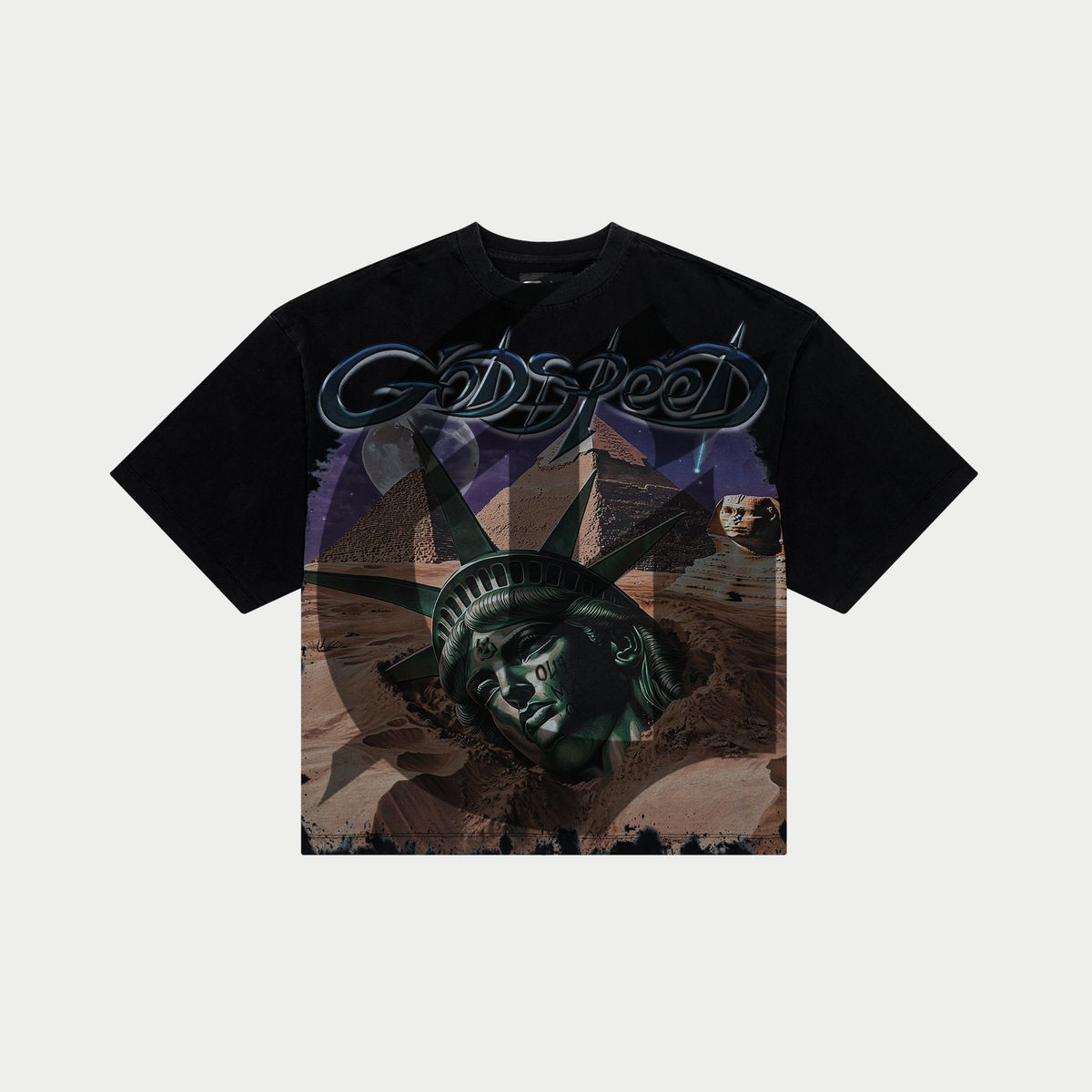 Godspeed Mother Cairo Tee Black Wash