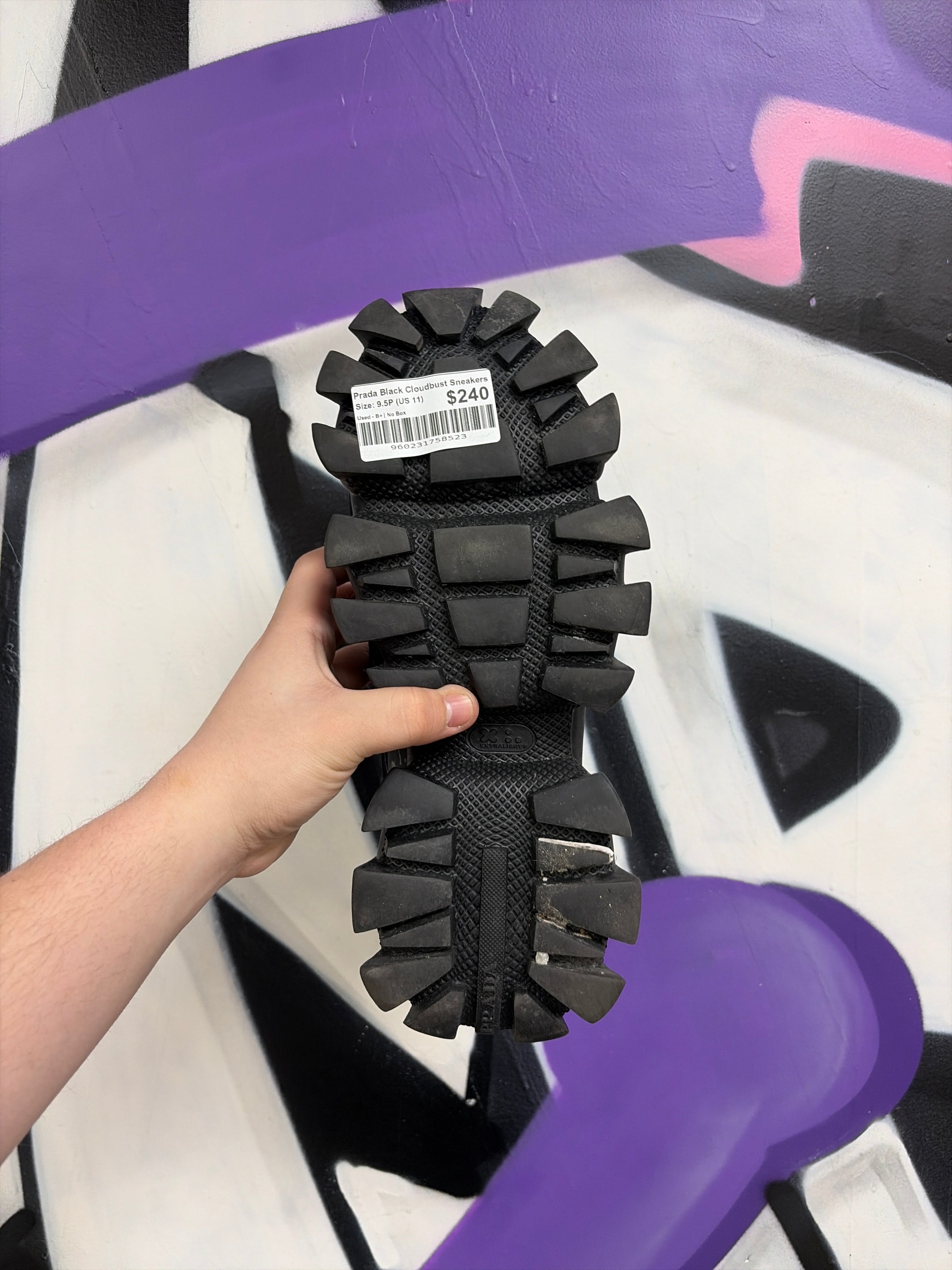 Prada Black Cloudbust Sneakers