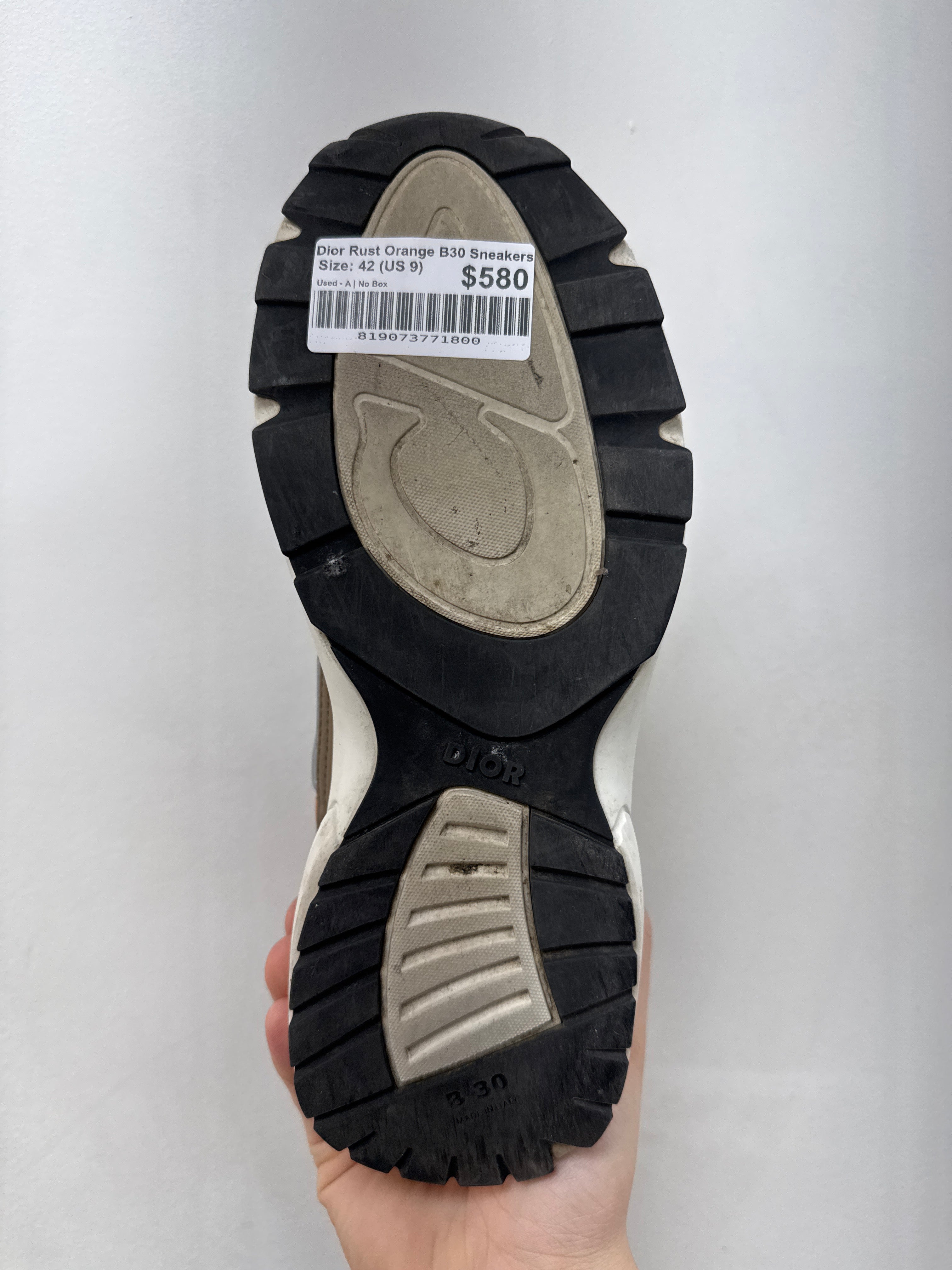 Dior Rust Orange B30 Sneakers