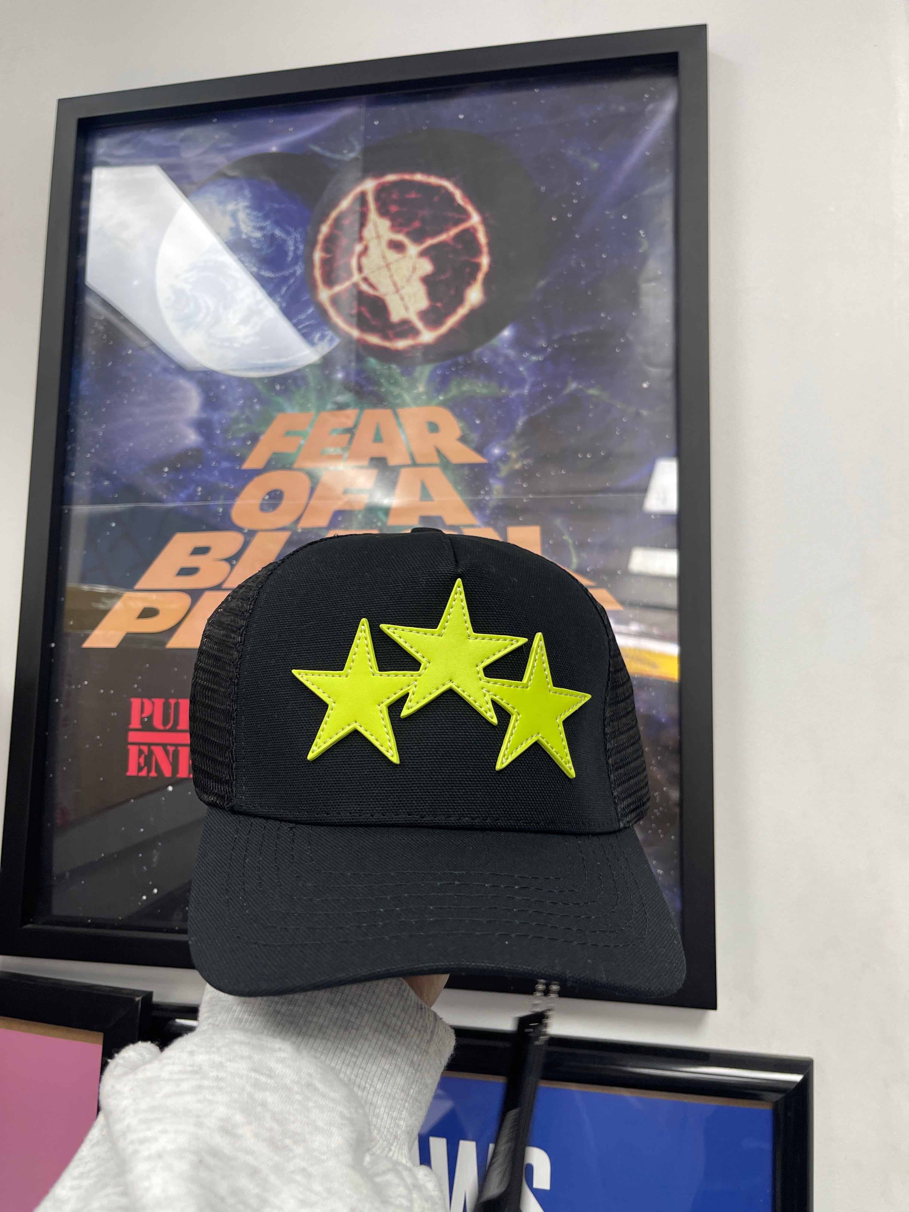 Amiri 3 Star Trucker Black Lime