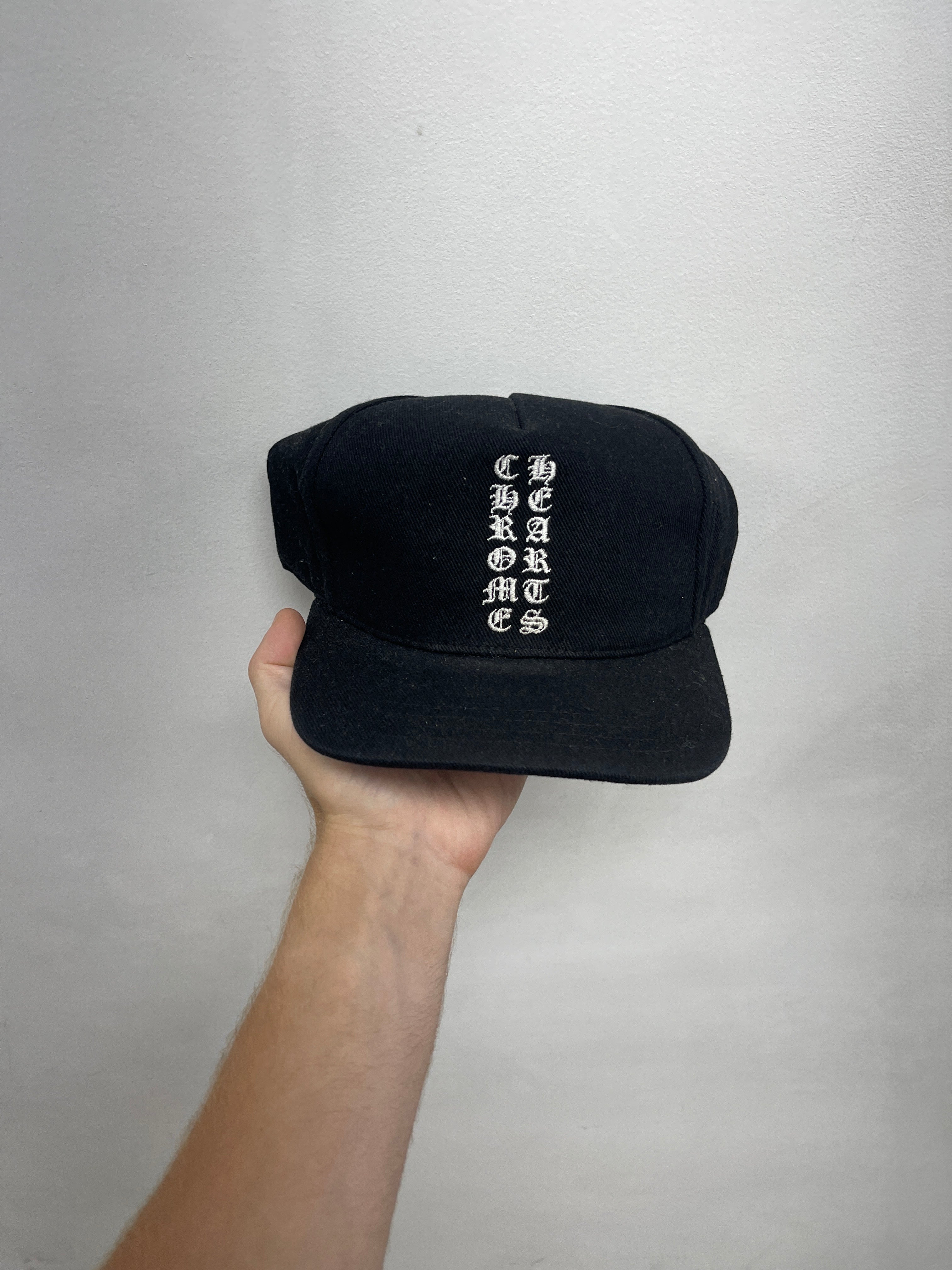 Chrome Hearts Black Vertical Logo Hat