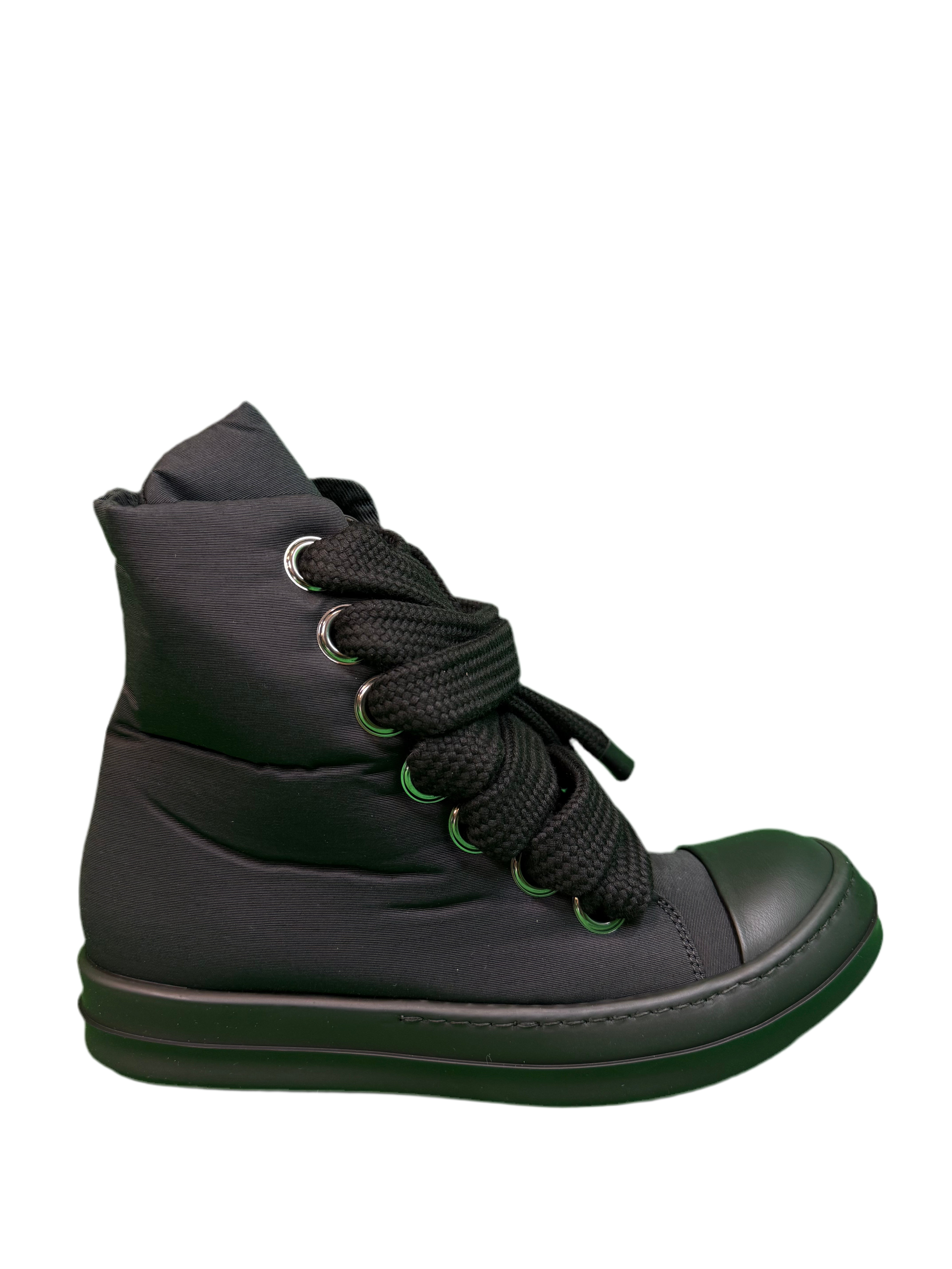 Rick Owens DRKSHDW Black Holywood Jumbo Lace Puffer Sneakers