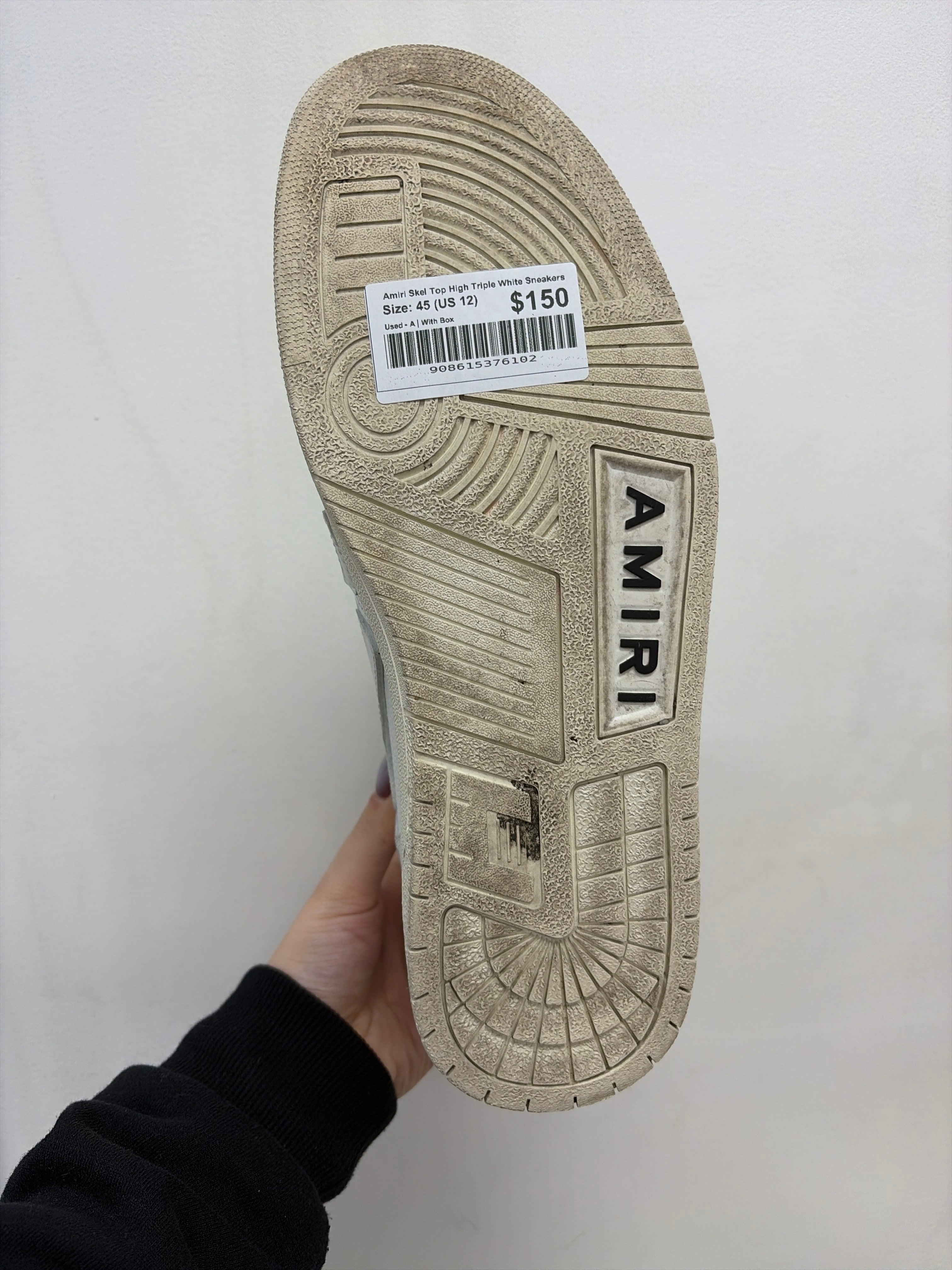 Amiri Skel Top High Triple White Sneakers