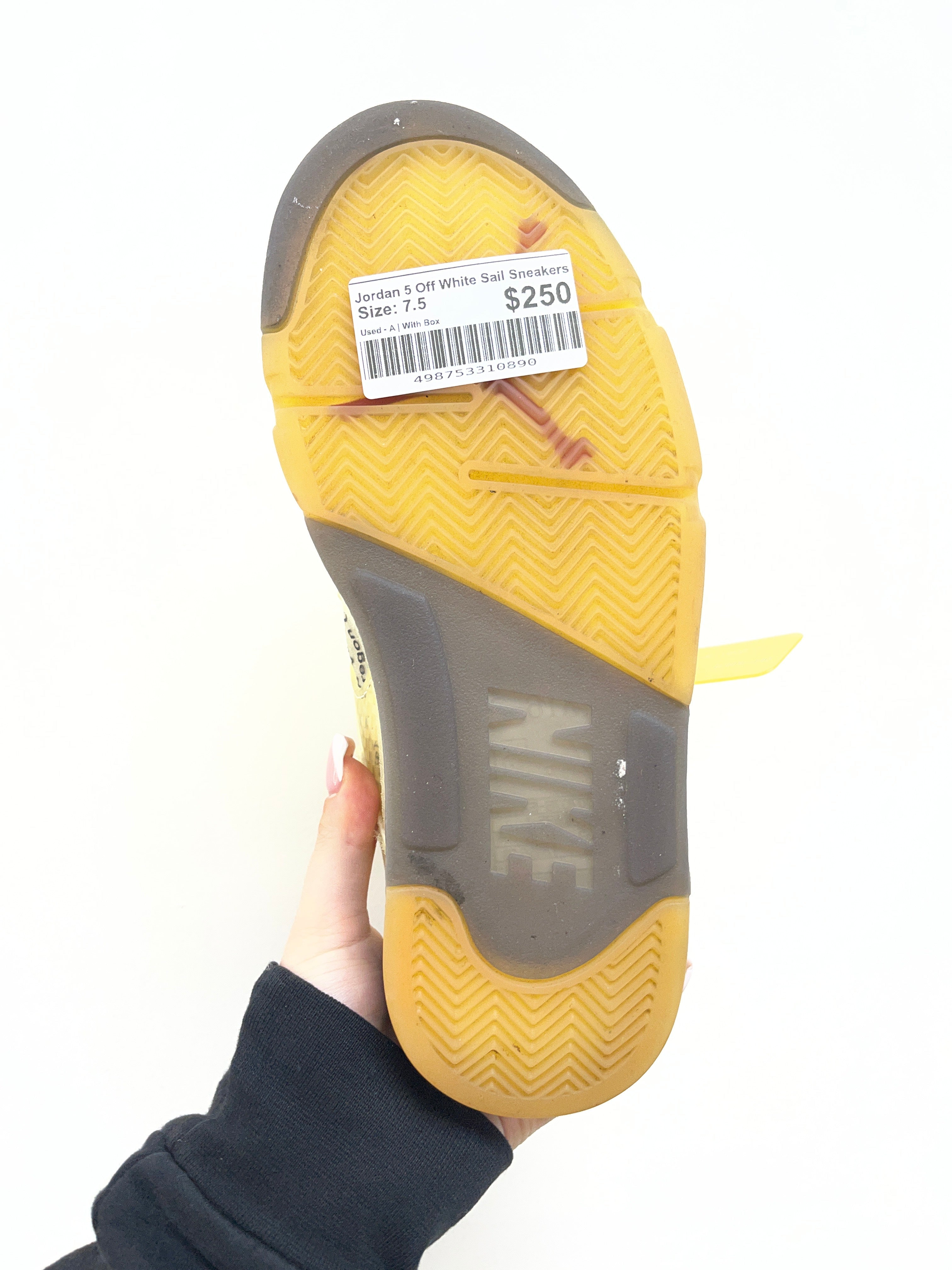 Jordan 5 Off White Sail Sneakers