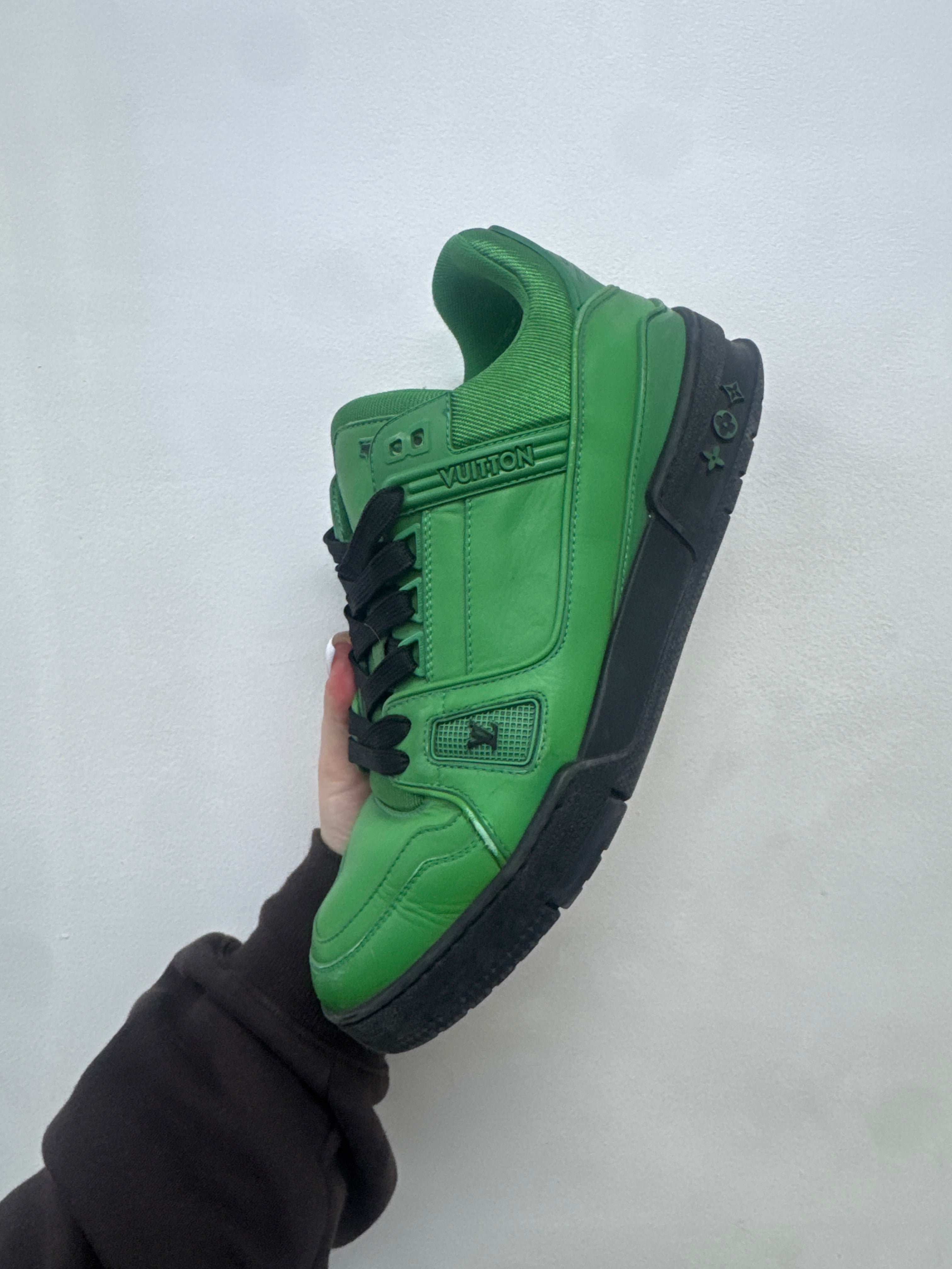 Louis Vuitton Green Black Trainer Sneakers