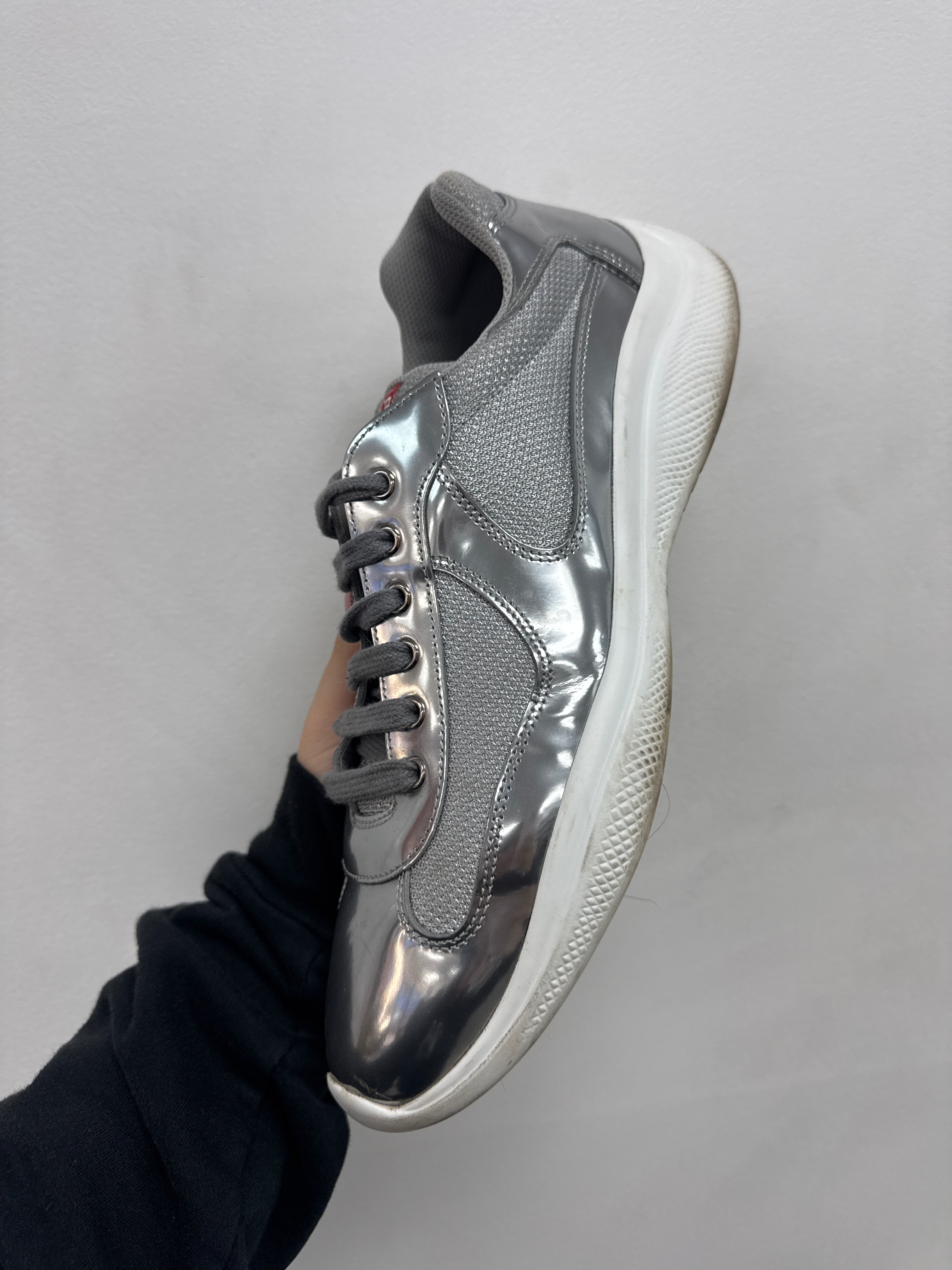 Prada Silver Cup Sneakers