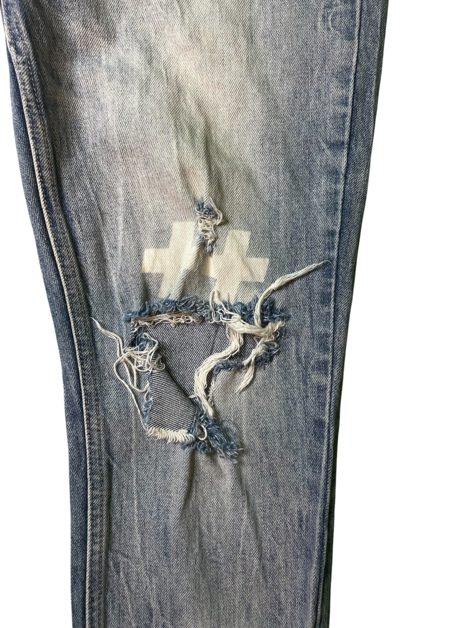 Ksubi Tattered Blue Jeans
